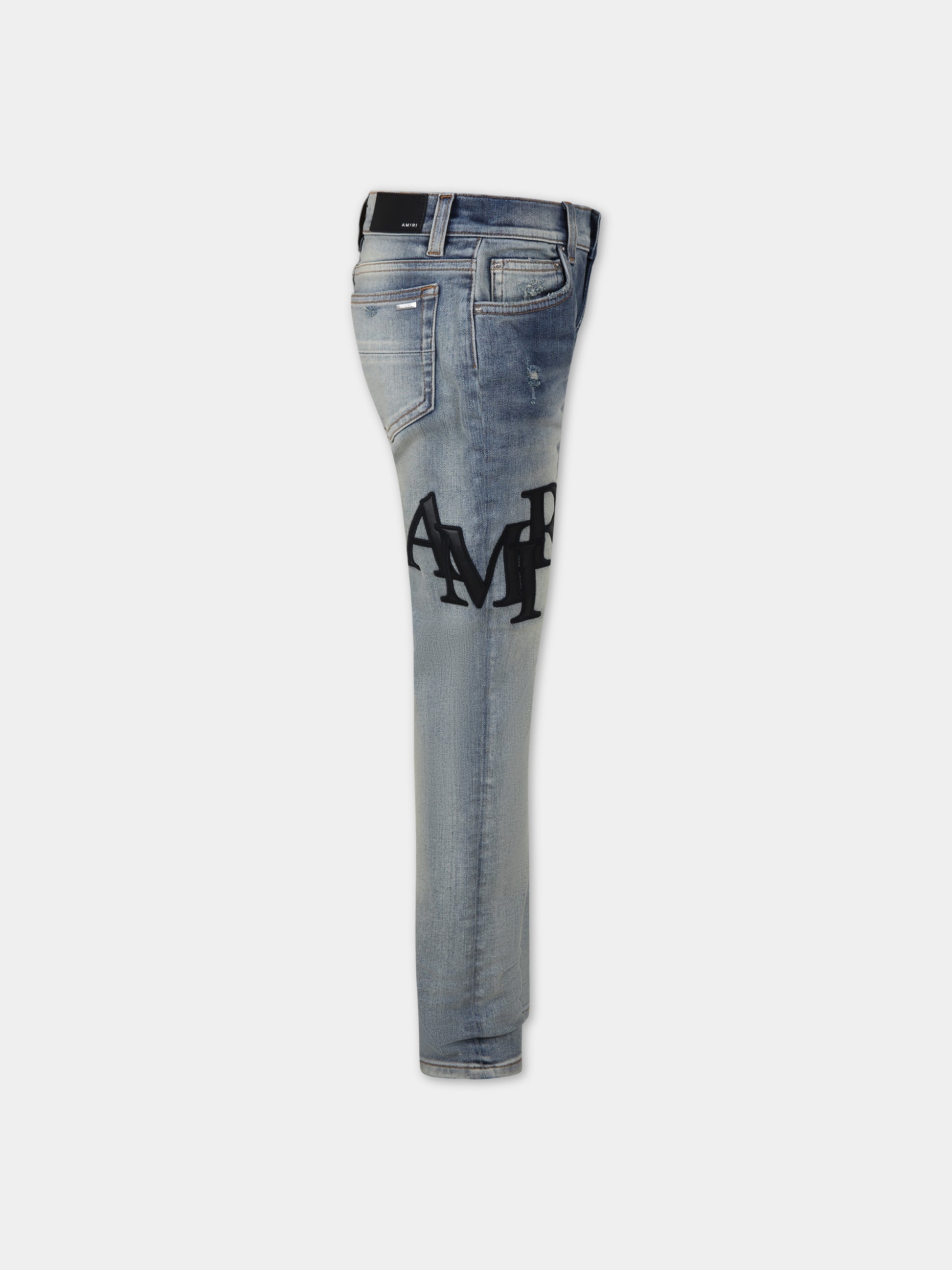 Jeans celesti per bambini con logo,Amiri,PS24KSD003 765