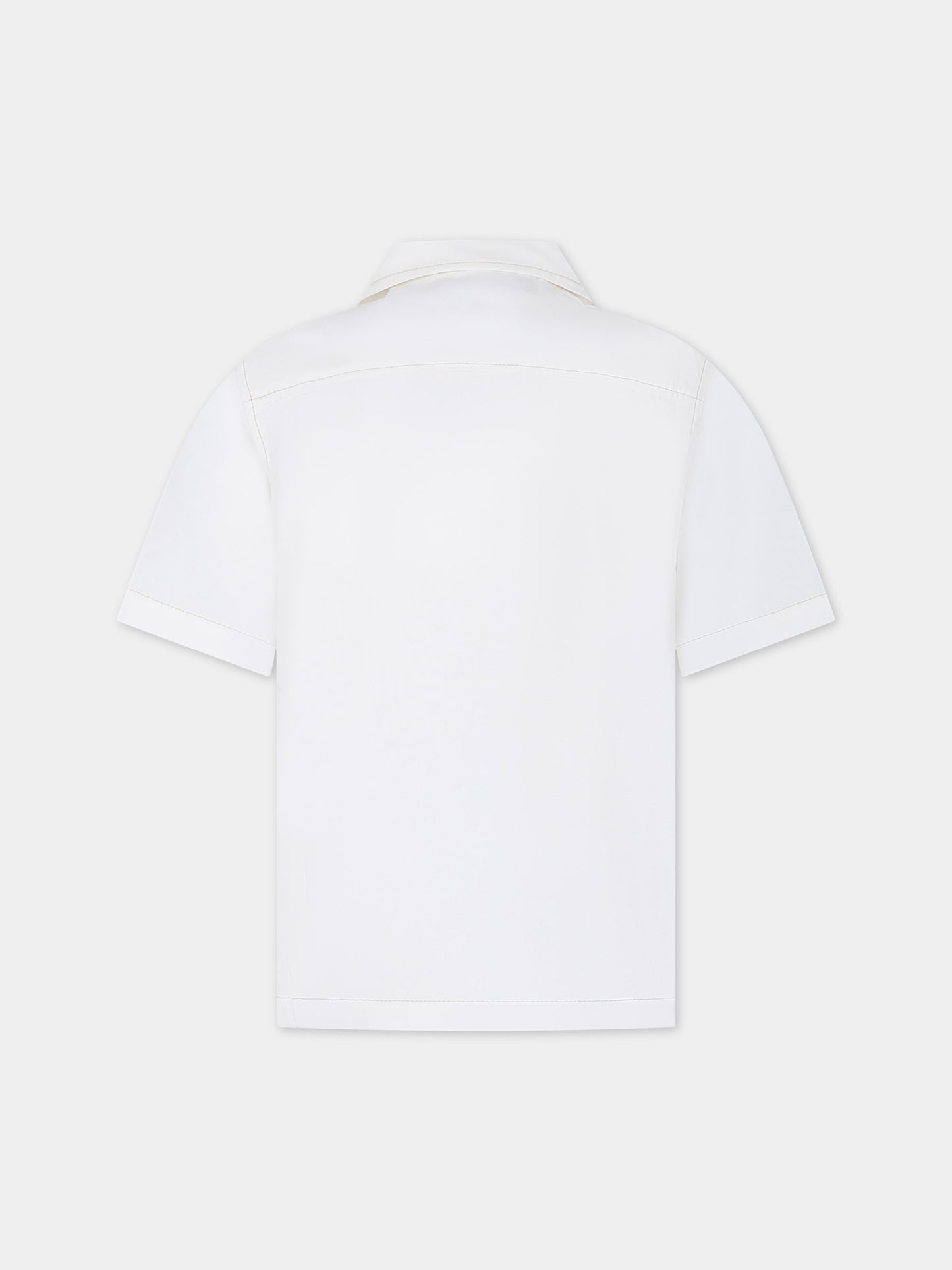 Ivory 'Jean' shirt for boy with logo,Jacquemus,Q00005 148