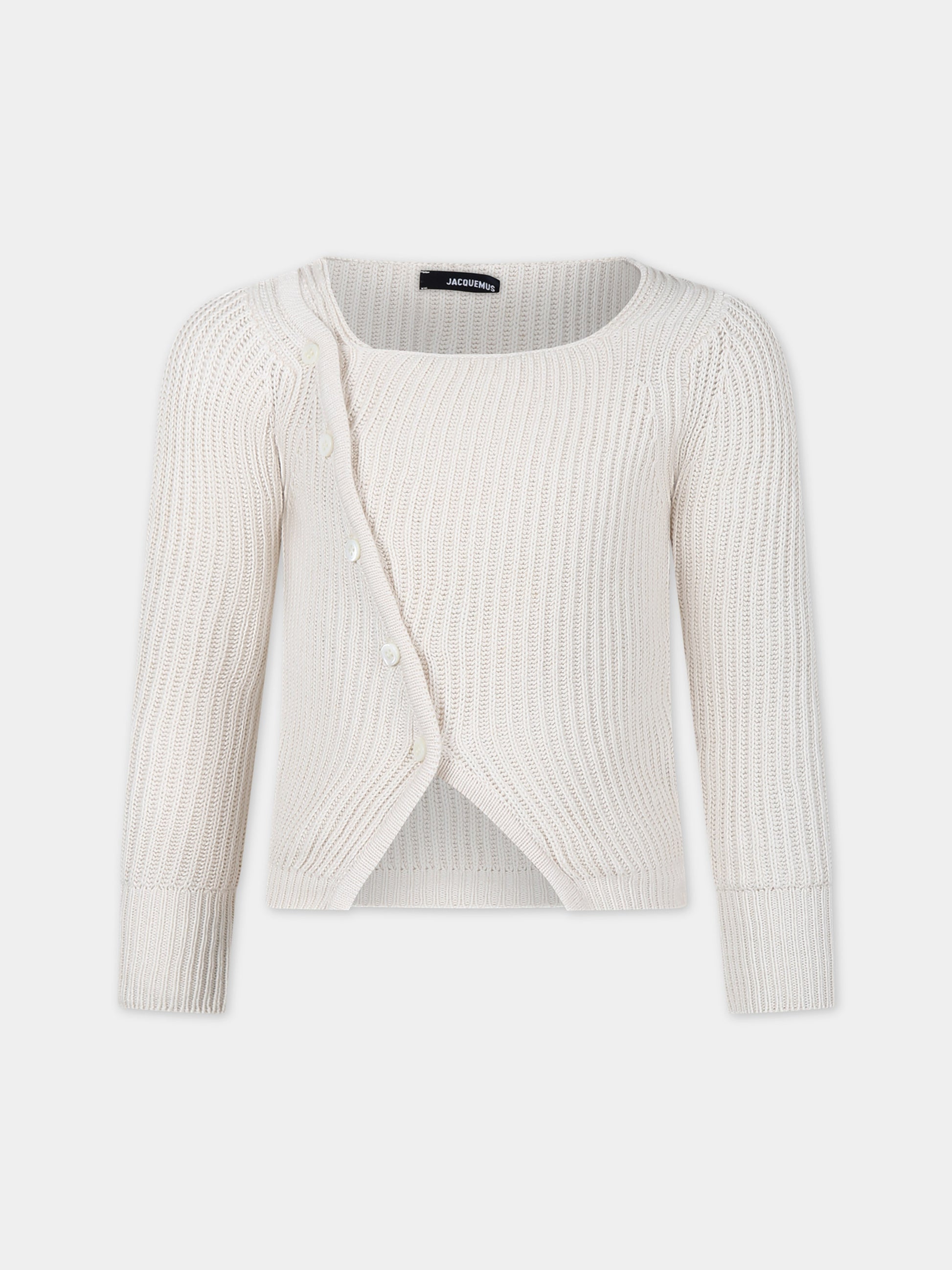 Cardigan beige 'La Maille Pau' per bambini,Jacquemus,Q00050 237