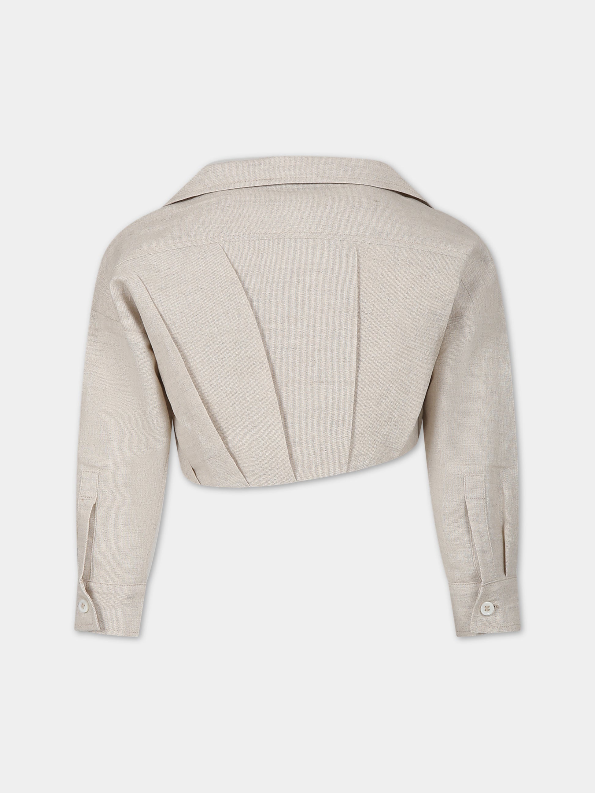 Camicia 'La Chemise Mejean' beige per bambina,Jacquemus,Q00060 237