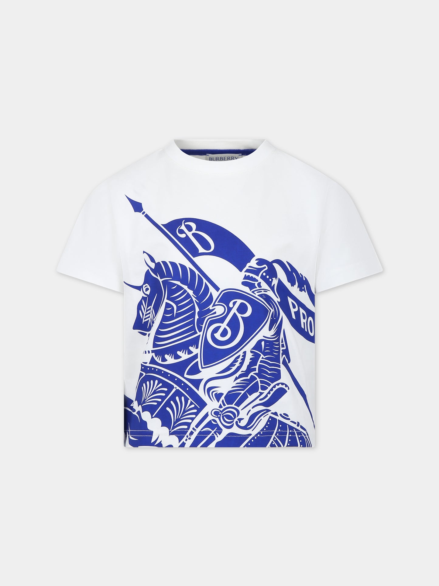 T-shirt bianca per bambina con stampa,Burberry Kids,8078324 B7347
