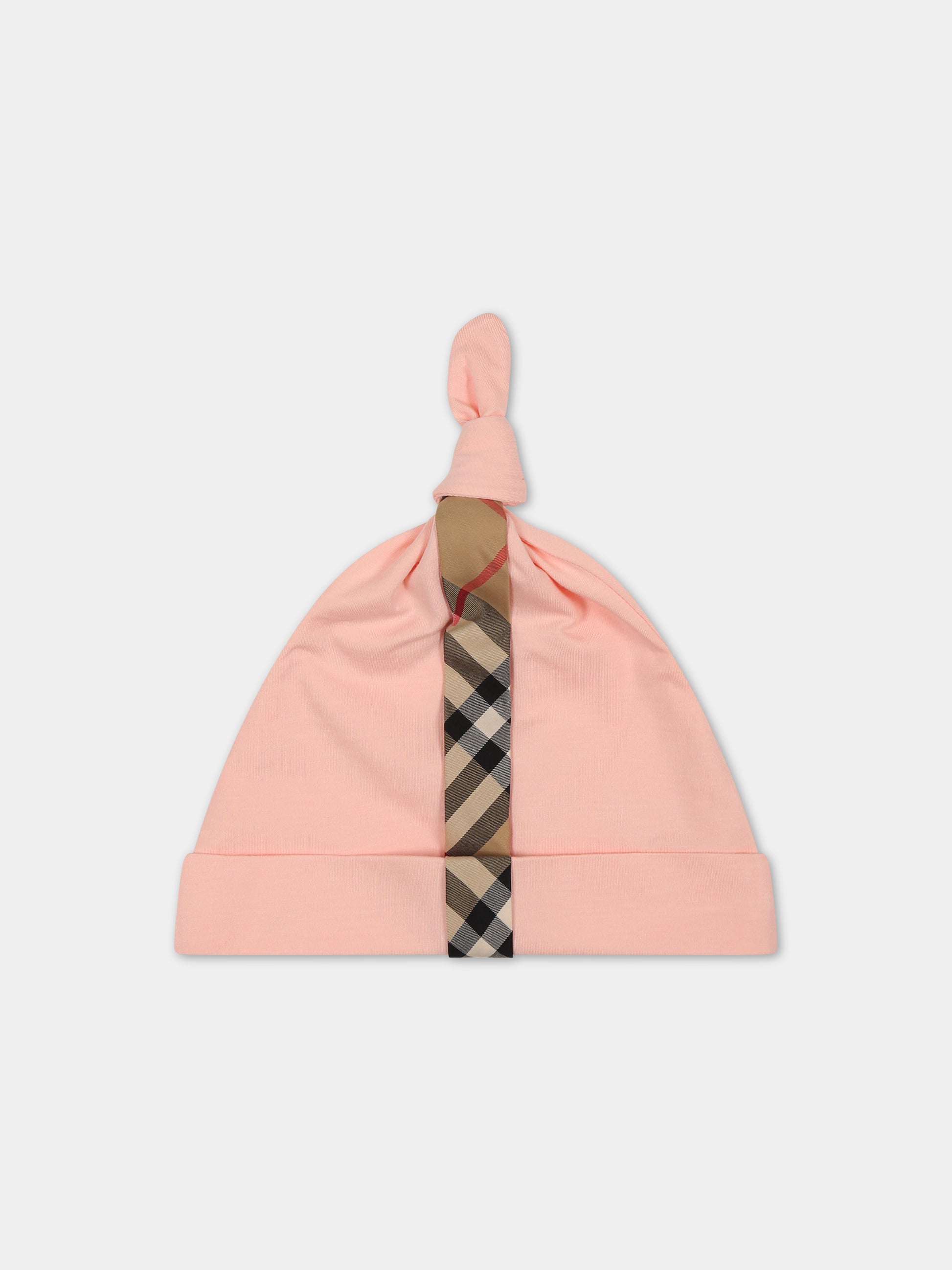 Set rosa per neonata con logo,Burberry Kids,8072046 A4378