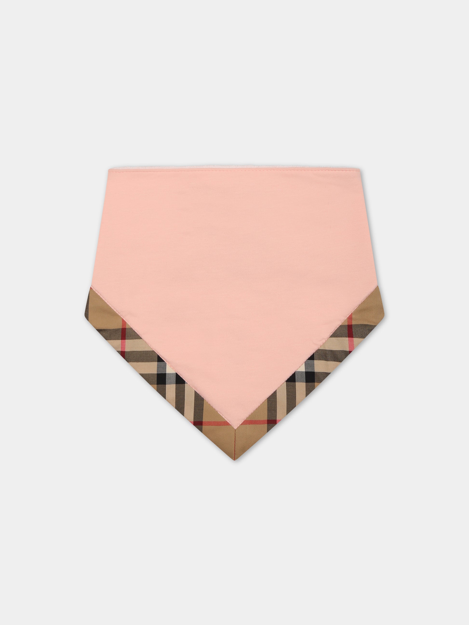 Set rosa per neonata con logo,Burberry Kids,8072046 A4378