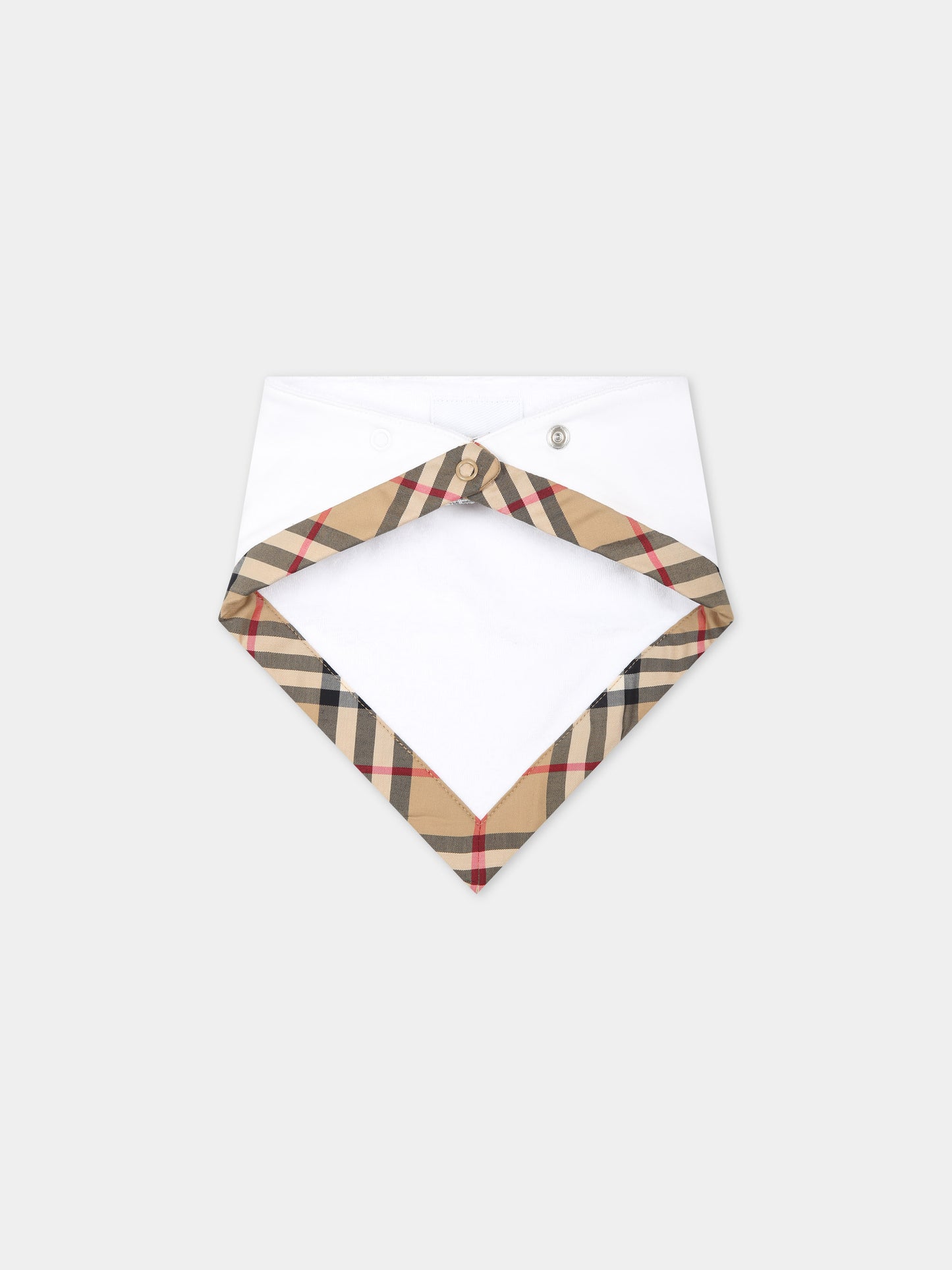 Set bianco per neonati con logo,Burberry Kids,8070264 A1464