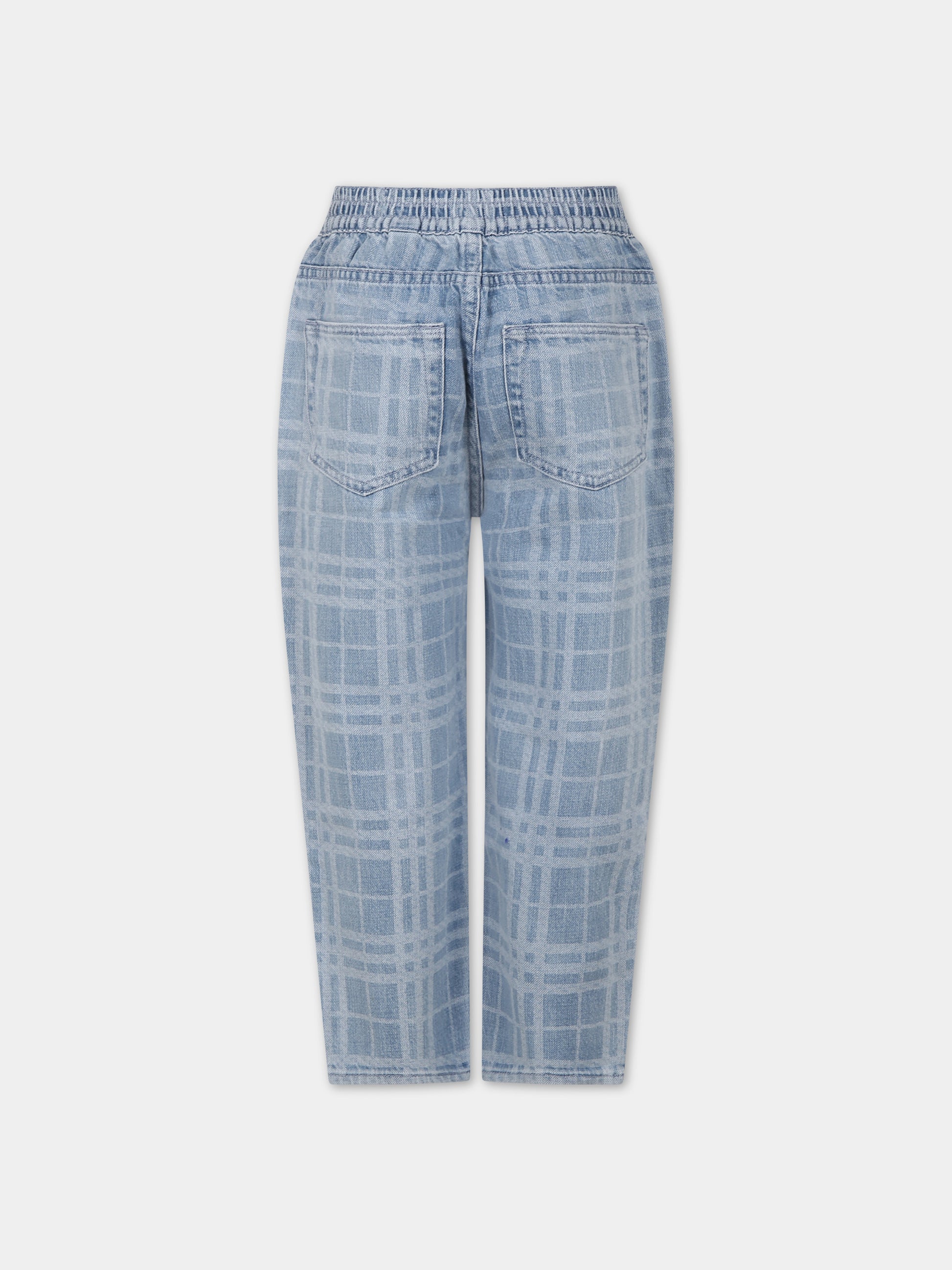 Jeans in denim per bambino con iconico check all-over,Burberry Kids,8073010 A6022
