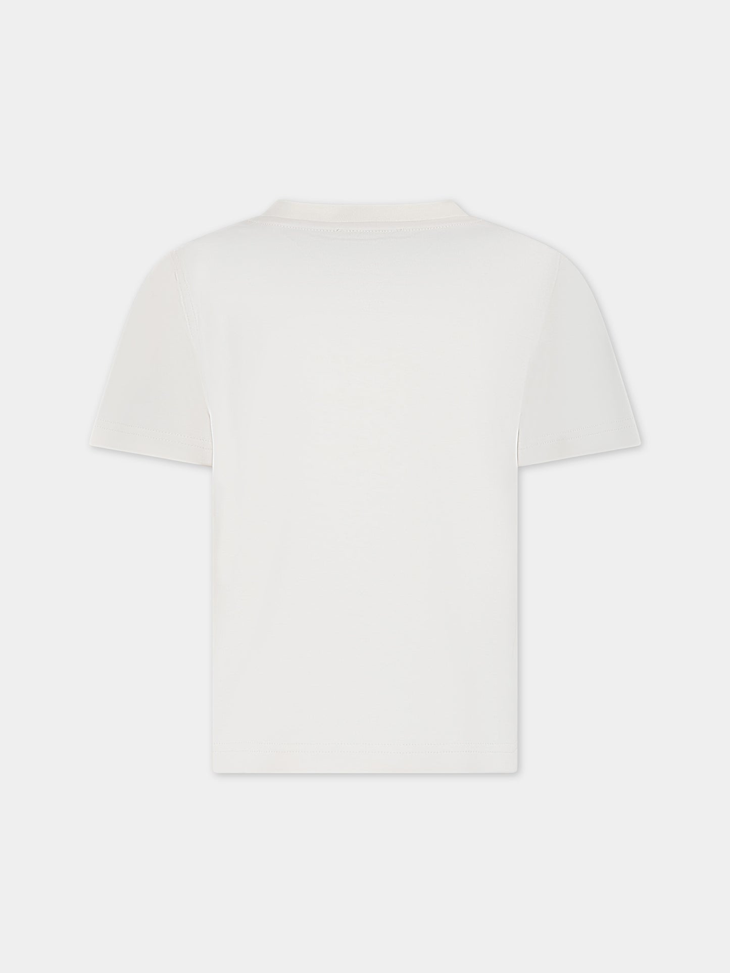 T-shirt beige per bambino con iconico logo,Burberry Kids,8077991 A7733