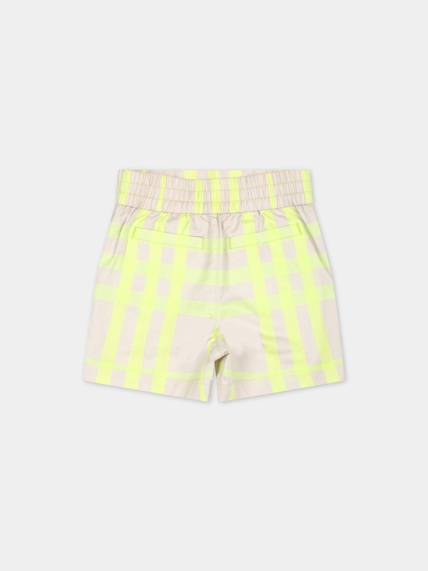 Shorts beige per neonato con check,Burberry Kids,8078771 B8263