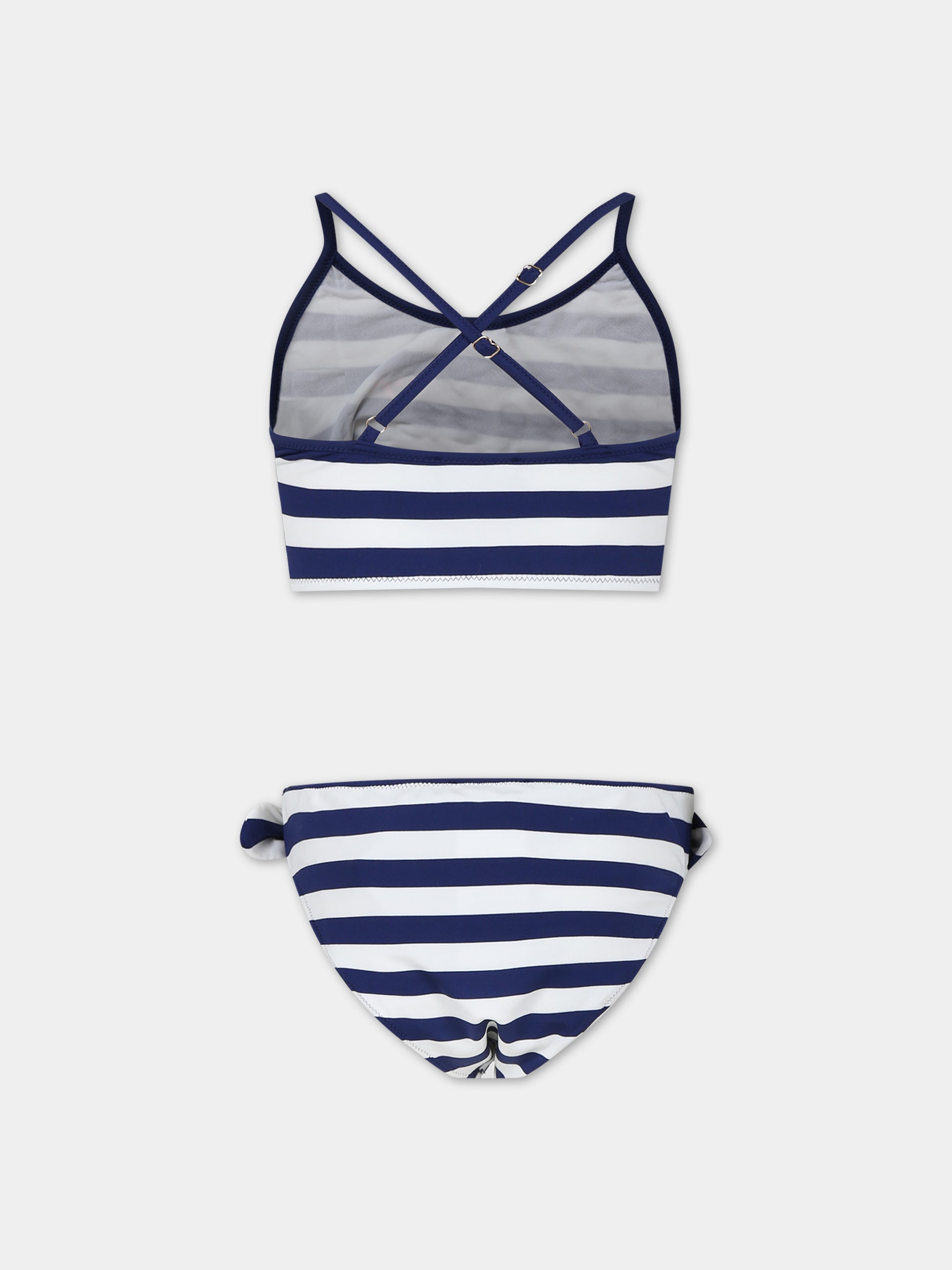 Bikini multicolor per bambina con logo,Versace,1014093 1A10010 2W300