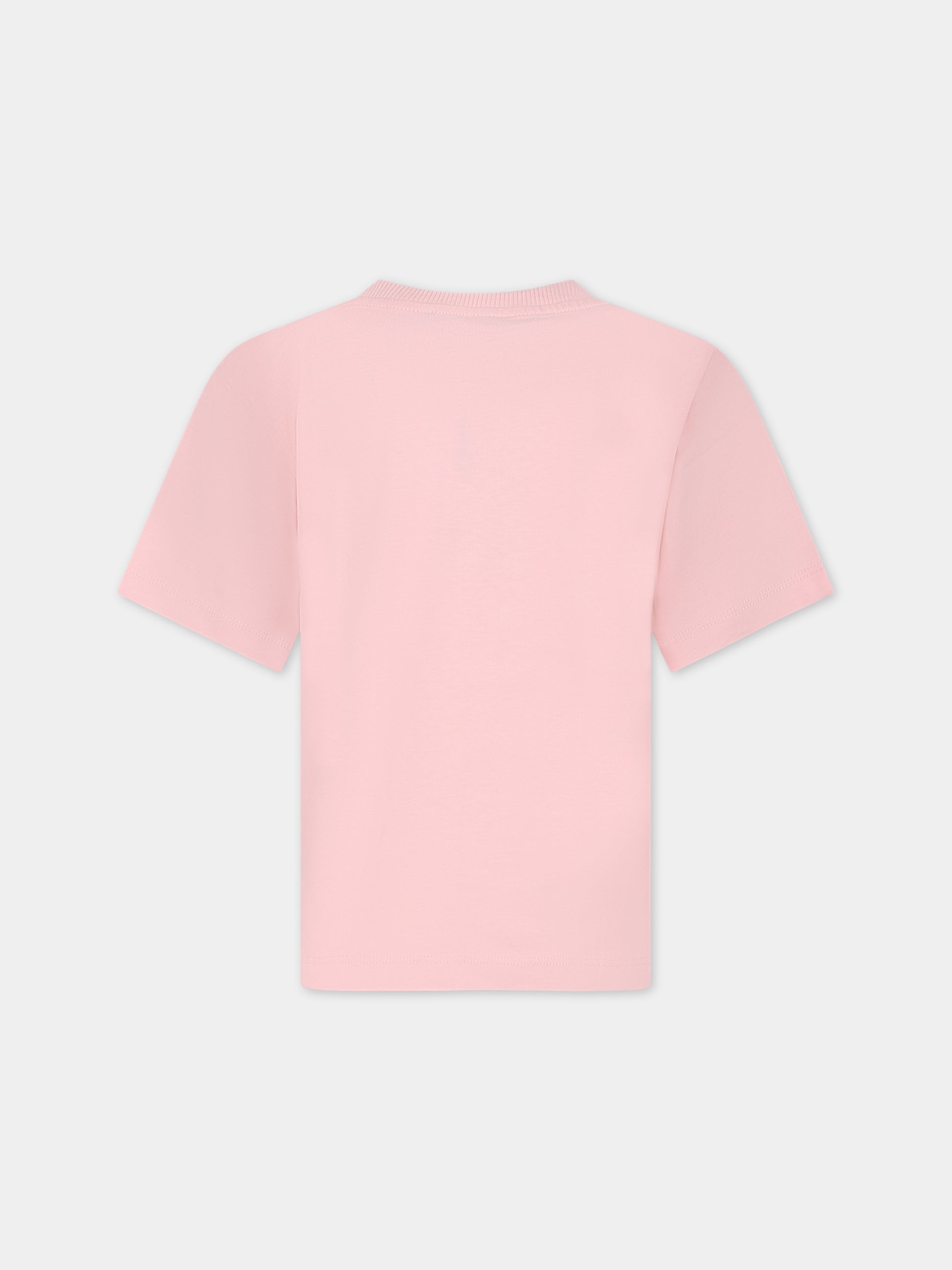 T-shirt rosa per bambina con Teddy Bear,Moschino Kids,HOM03R LAA23 50209