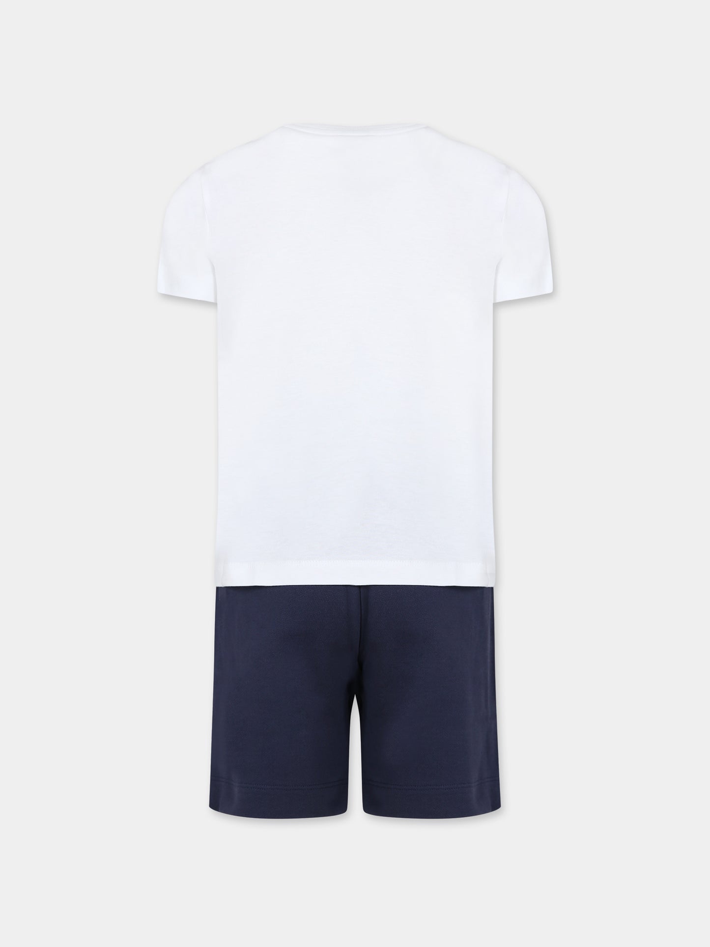 Completo bianco per bambino con Teddy Bear e logo,Moschino Kids,HUG00K LAA02 83240