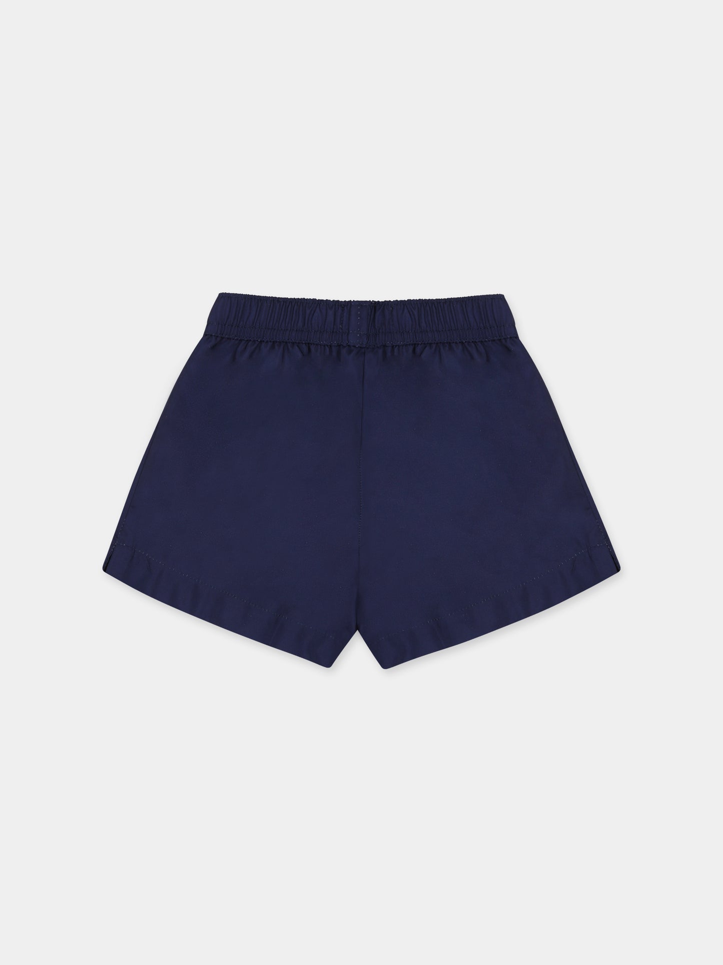 Boxer-mare blu per neonato con Teddy Bear e logo,Moschino Kids,MOL007 LKA02 40016