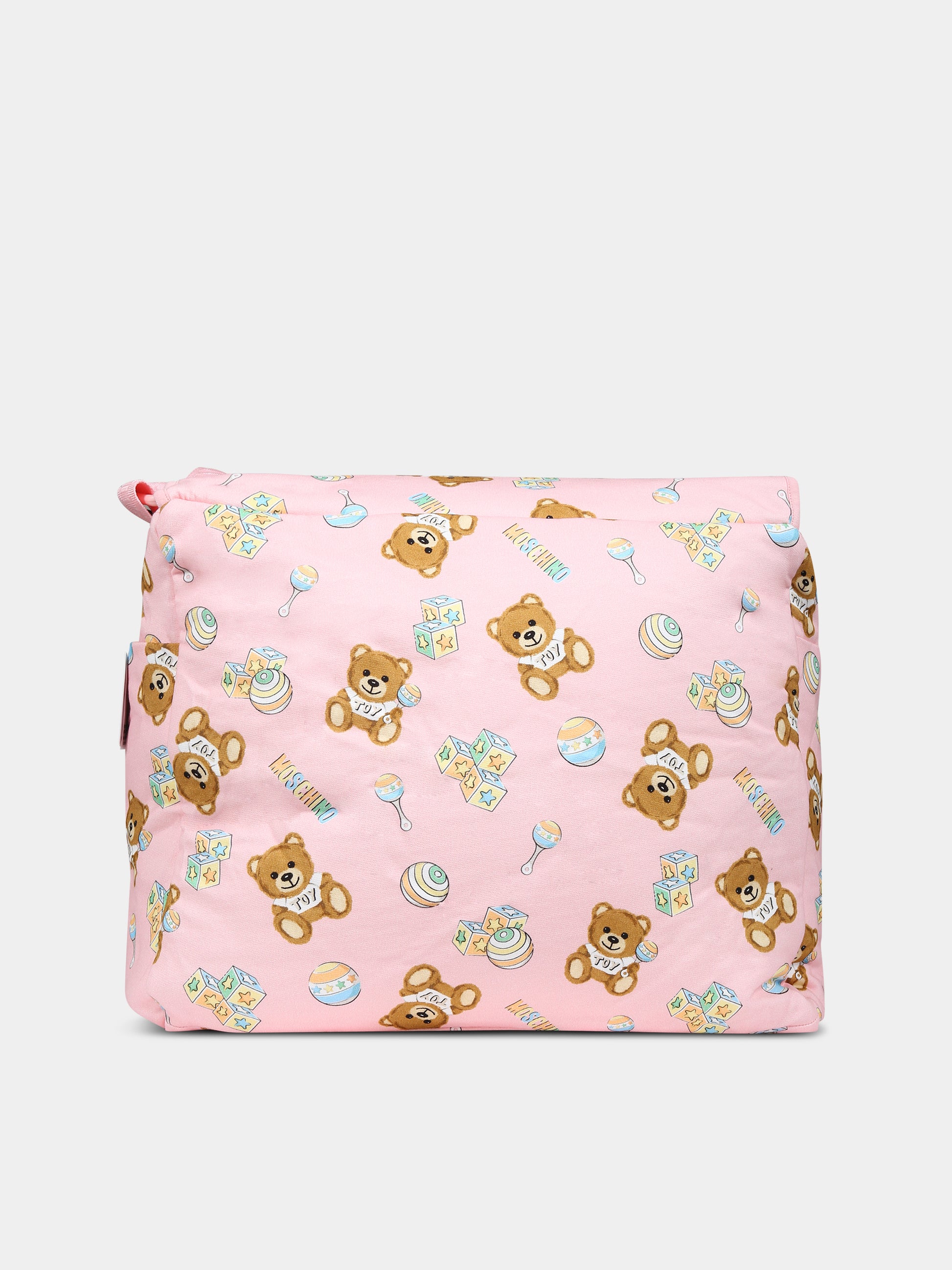Borsa mamma rosa per neonata con Teddy Bears,Moschino Kids,MSX03D LCB34 84485