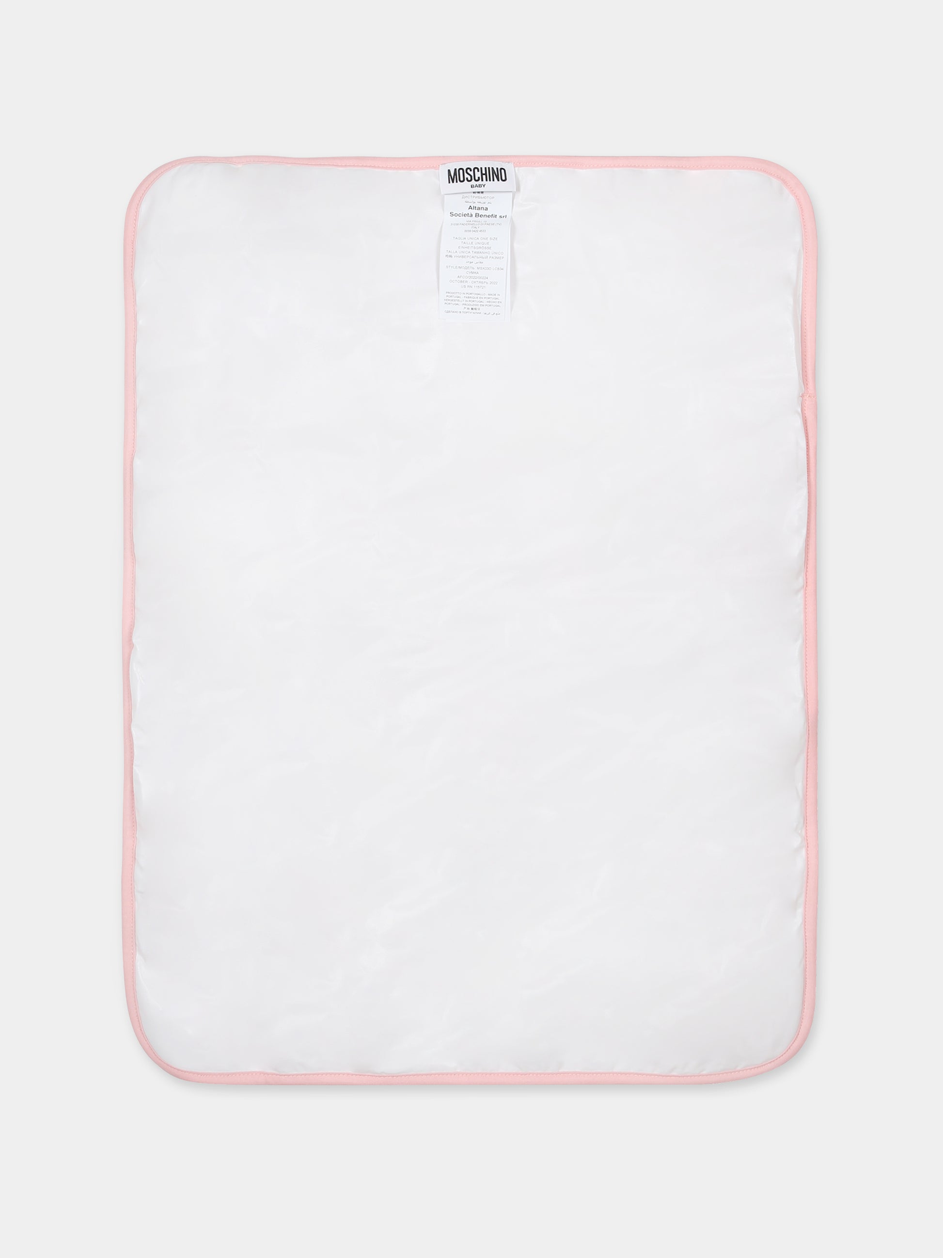 Borsa mamma rosa per neonata con Teddy Bears,Moschino Kids,MSX03D LCB34 84485