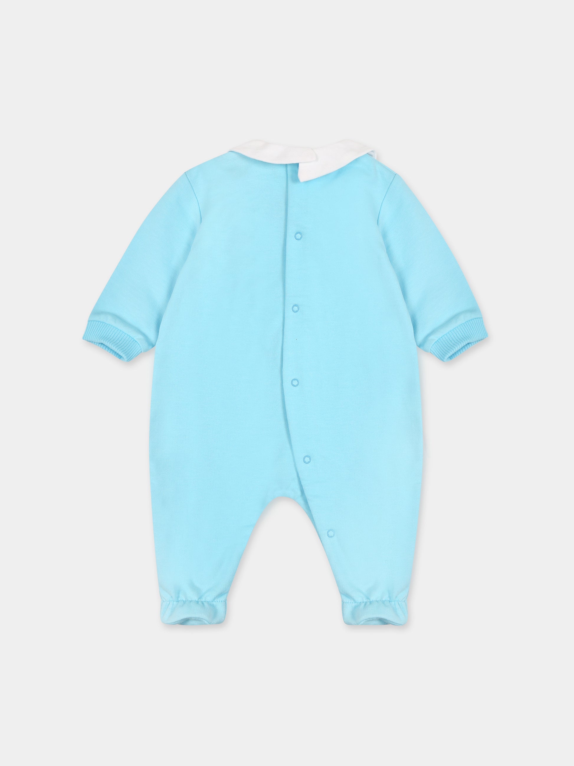 Tutina celeste per neonato con Teddy Bear,Moschino Kids,MSY037 LCA51 41020