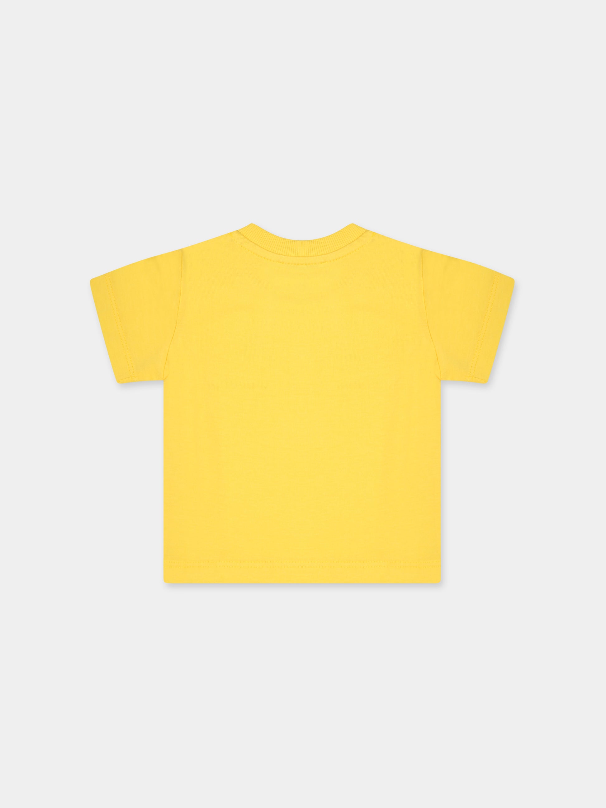 T-shirt gialla per neonati con Teddy Bear,Moschino Kids,MUM03K LAA24 50162