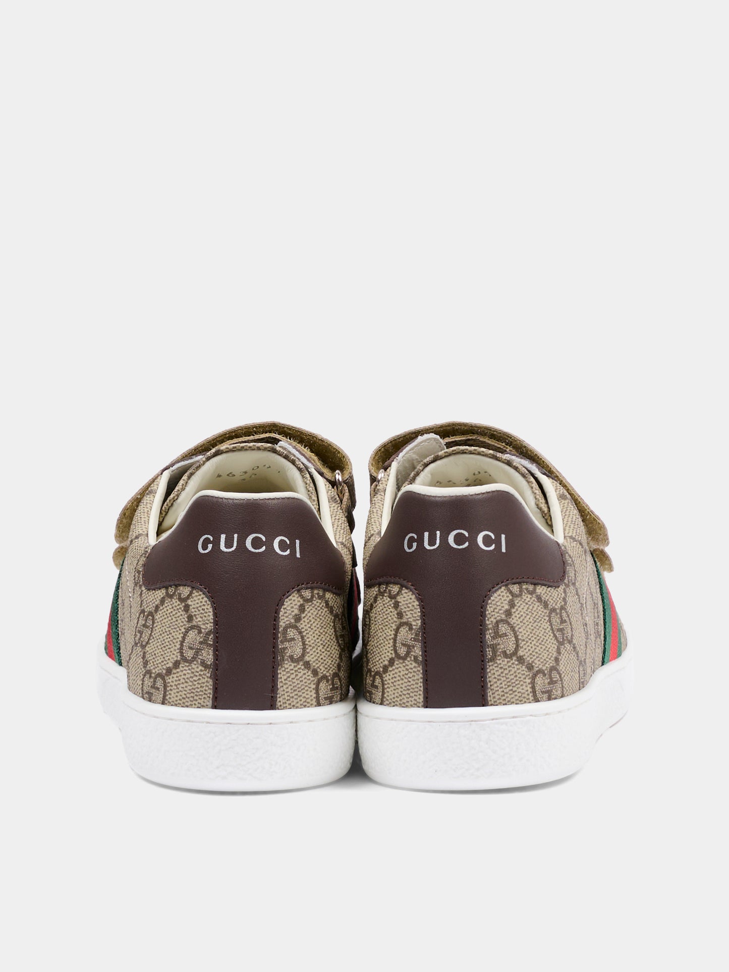 Sneakers Ace marroni per bambini con logo GG all-over,Gucci Kids,463091 FACYF 9753