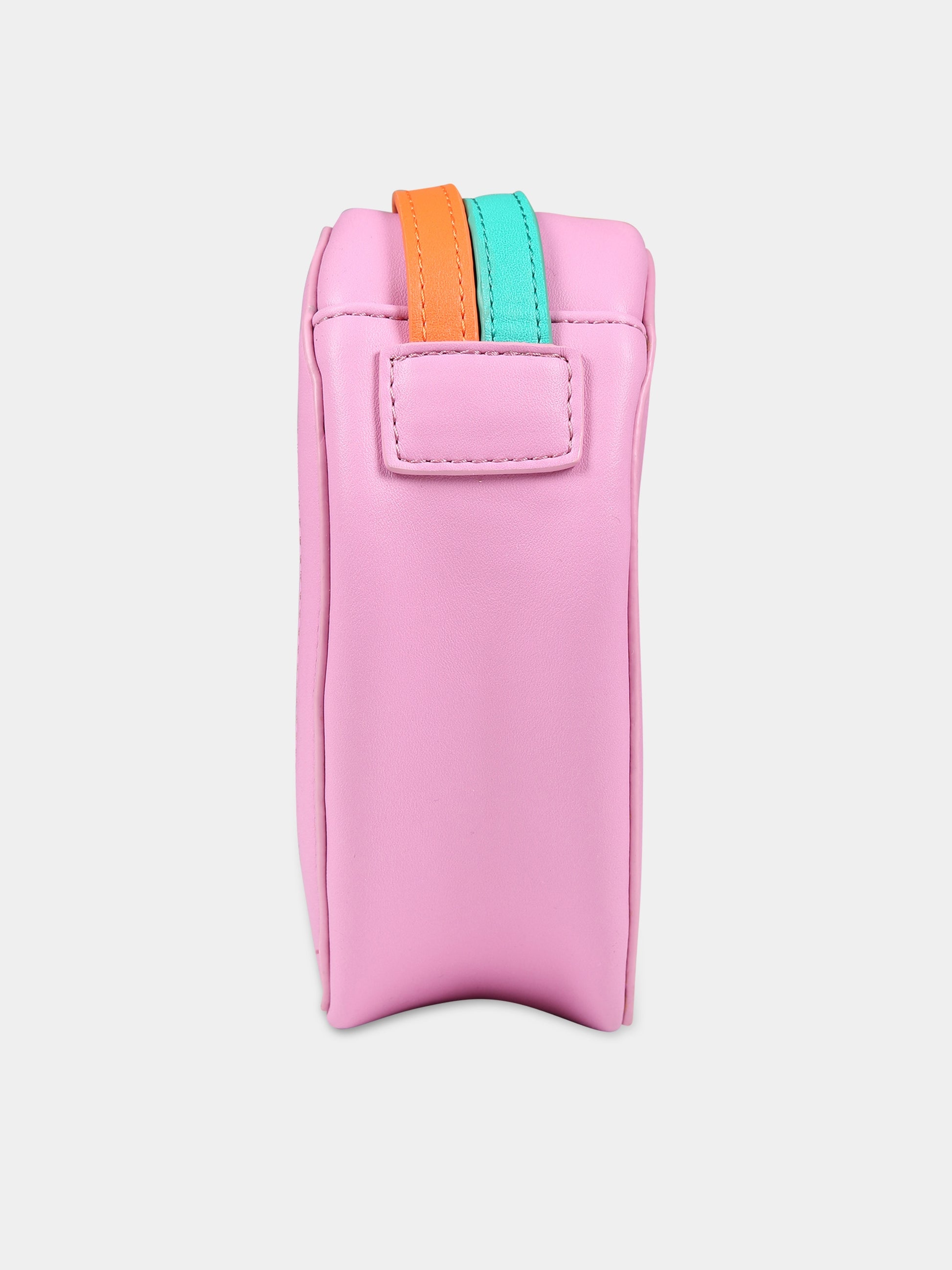 Borsa rosa per bambina con sole e fiori,Stella Mccartney Kids,TS0B28 Z0699 999