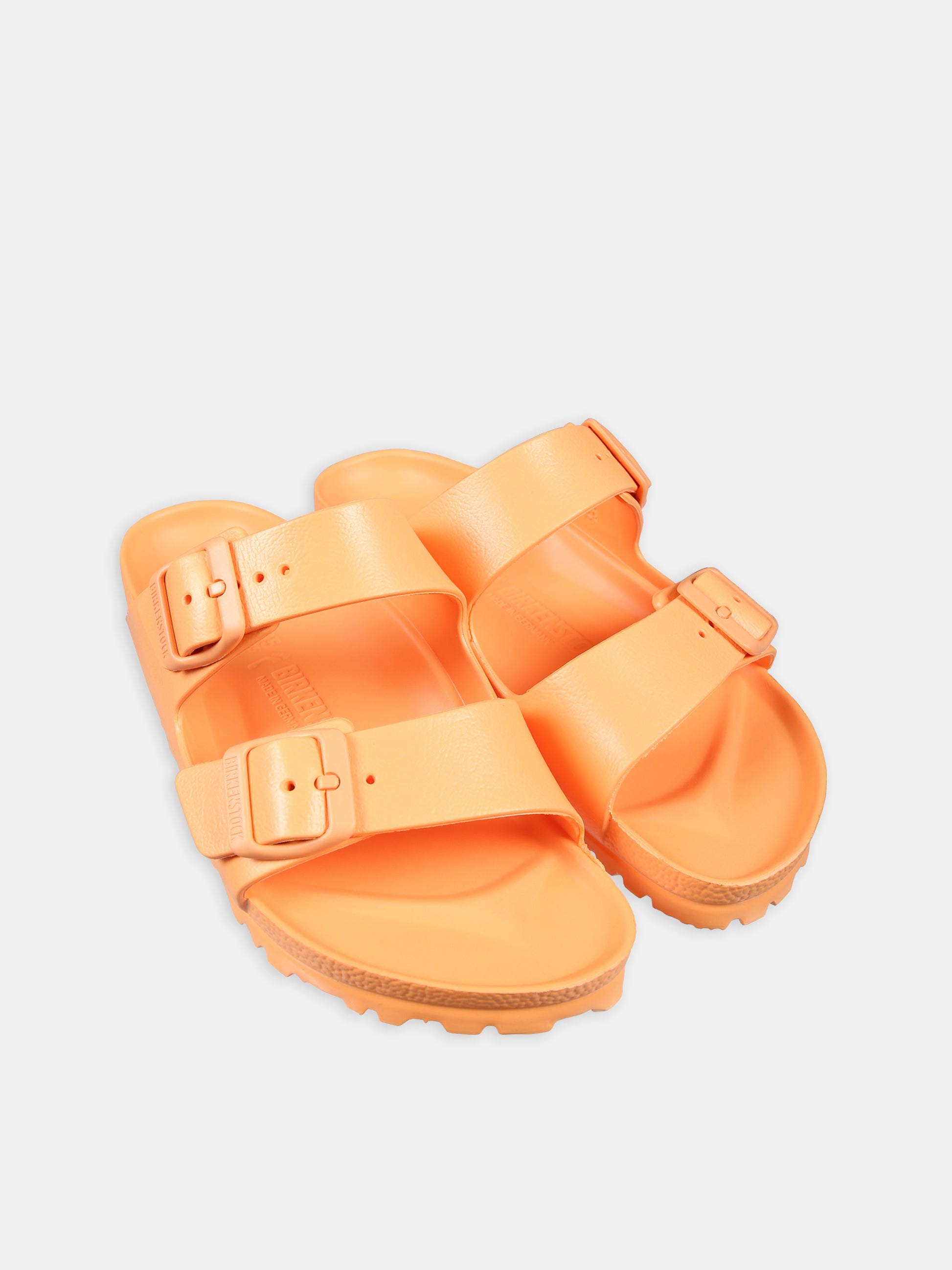 Ciabatte arancioni Arizona Eva per bambini con logo,Birkenstock,1025586 PAPAYA