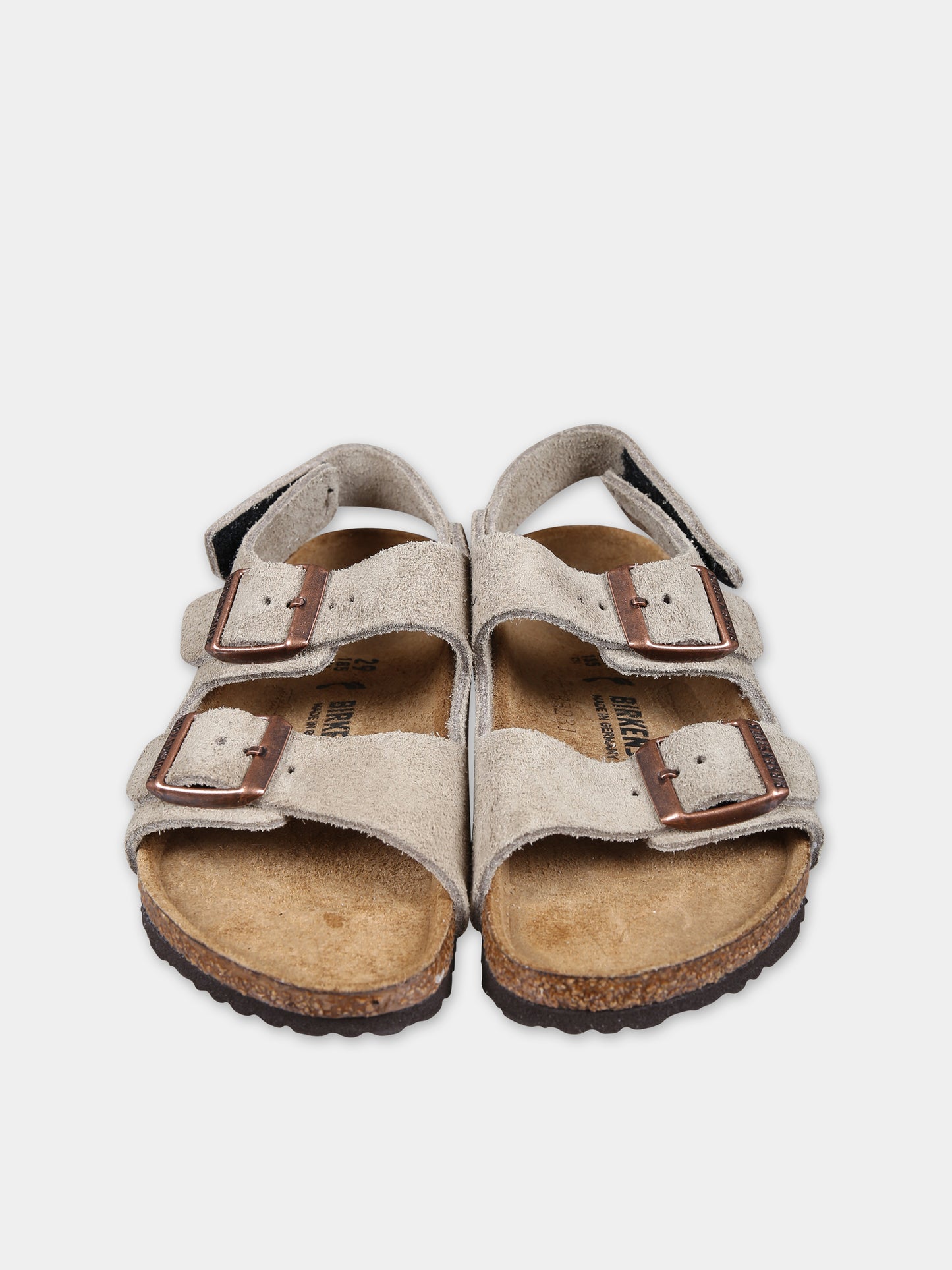 Sandali Milano beige per bambini con logo,Birkenstock,1021723 TAUPE