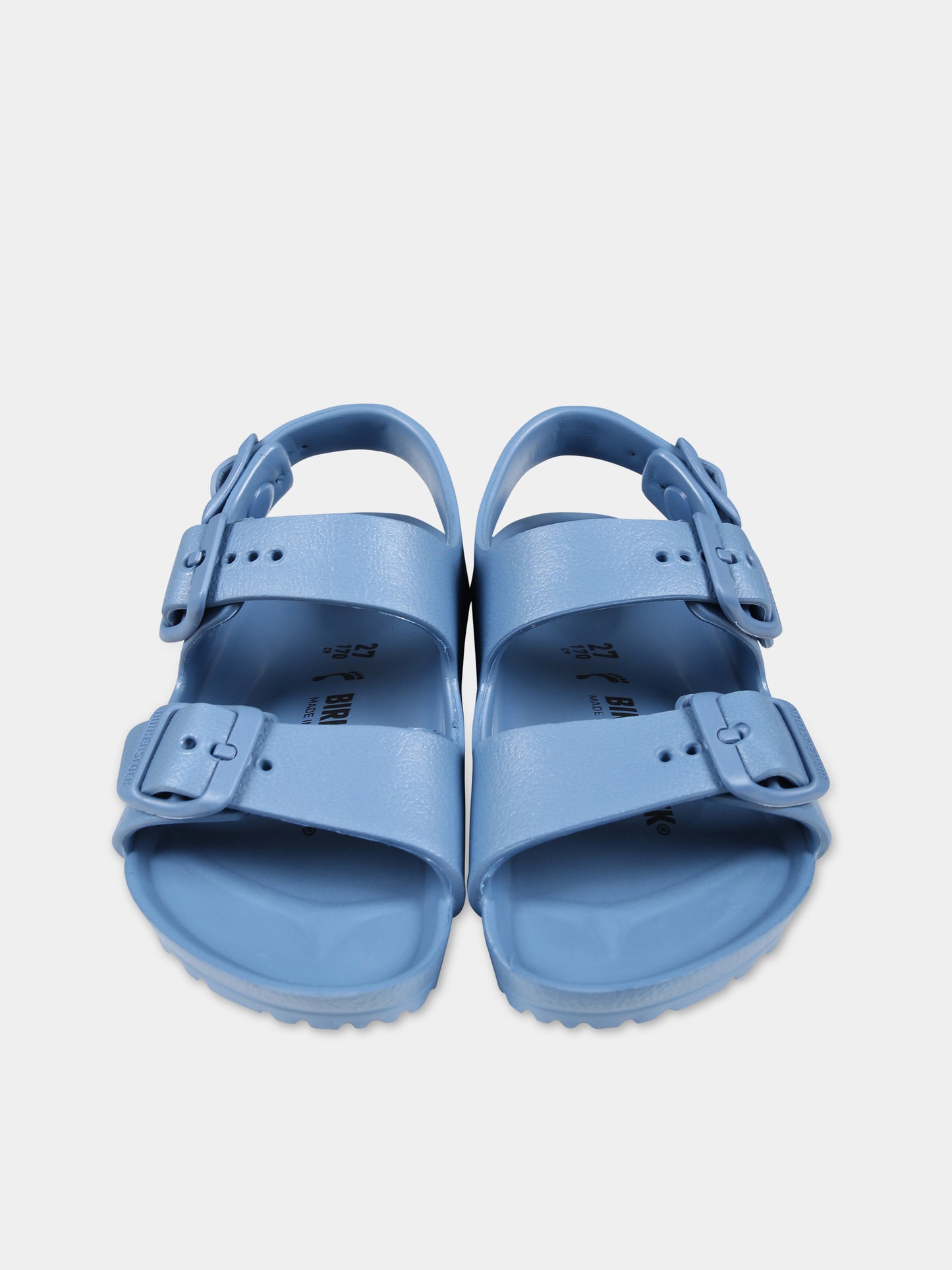 Sandali celesti Milano Eva per bambini con logo,Birkenstock,1026744 ELEMENTAL BLUE