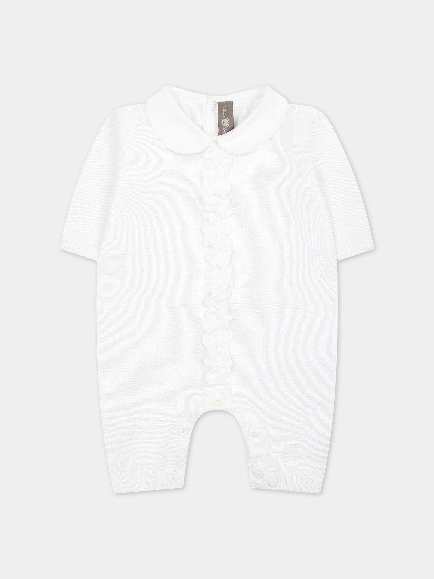 Tutina bianca per neonata,Little Bear,8112 BIANCO