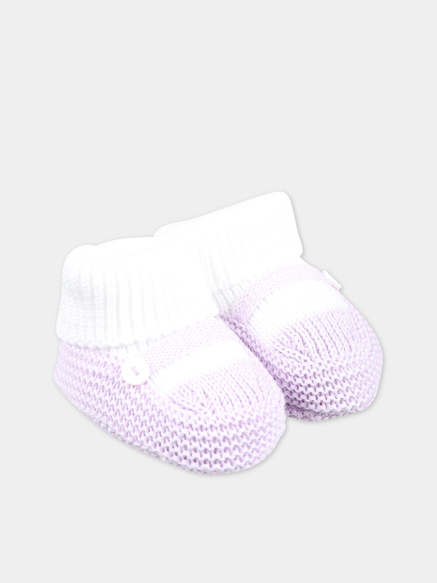 Babbucce glicine per neonata,Little Bear,8130 BIANCO/GLICINE