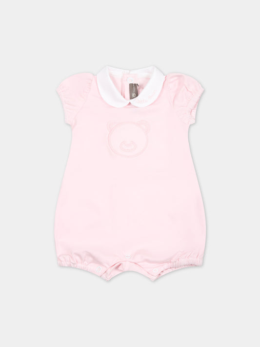 Pagliaccetto rosa per neonata con orso,Little Bear,8050 ROSA