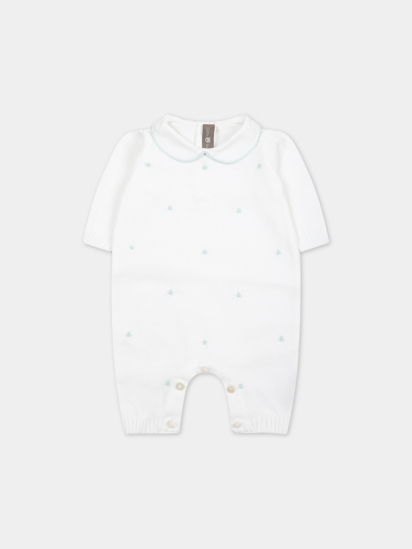 Tutina bianca per neonati,Little Bear,8113 BIANCO/MENTA