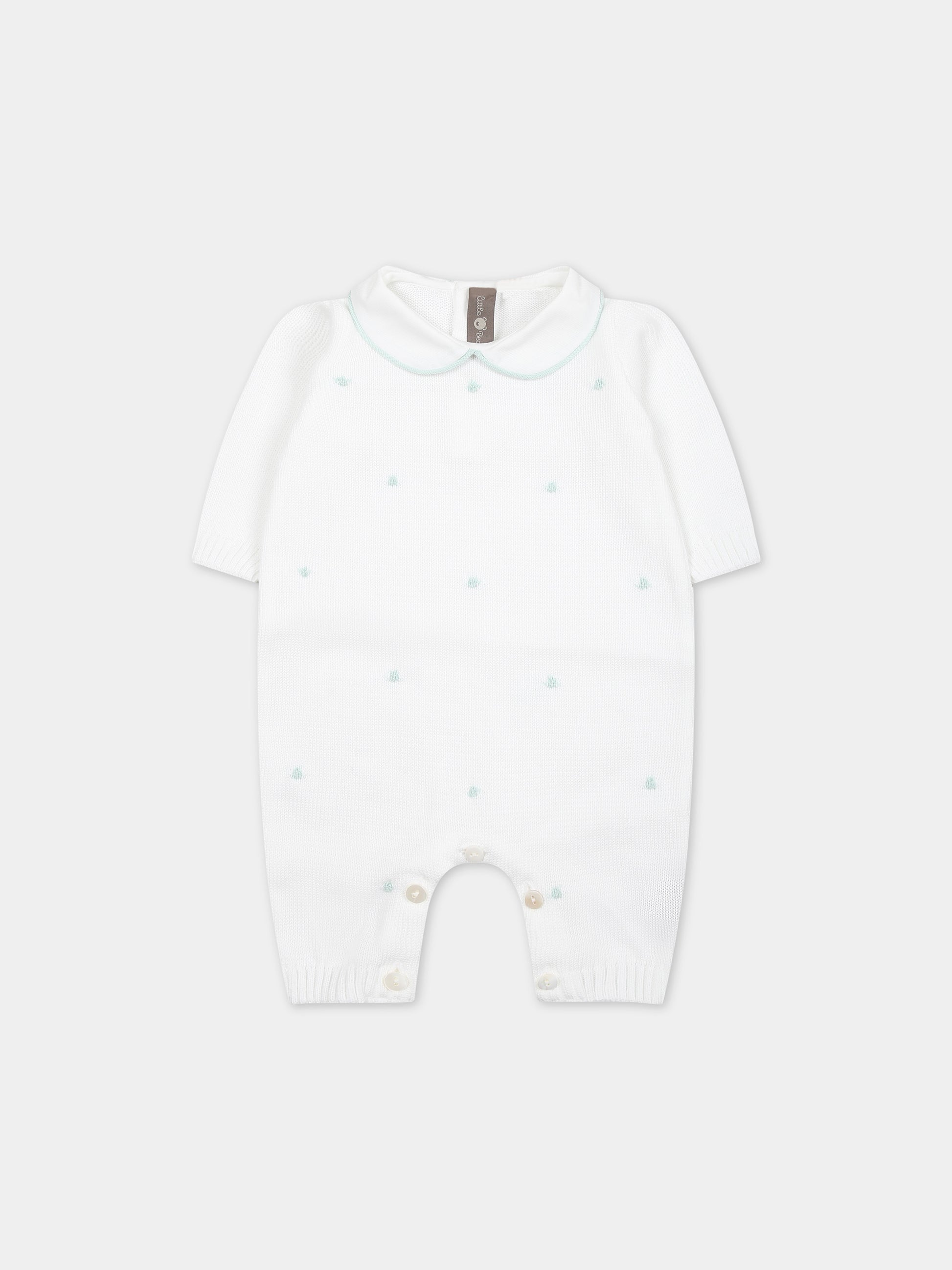 Tutina bianca per neonati,Little Bear,8113 BIANCO/MENTA