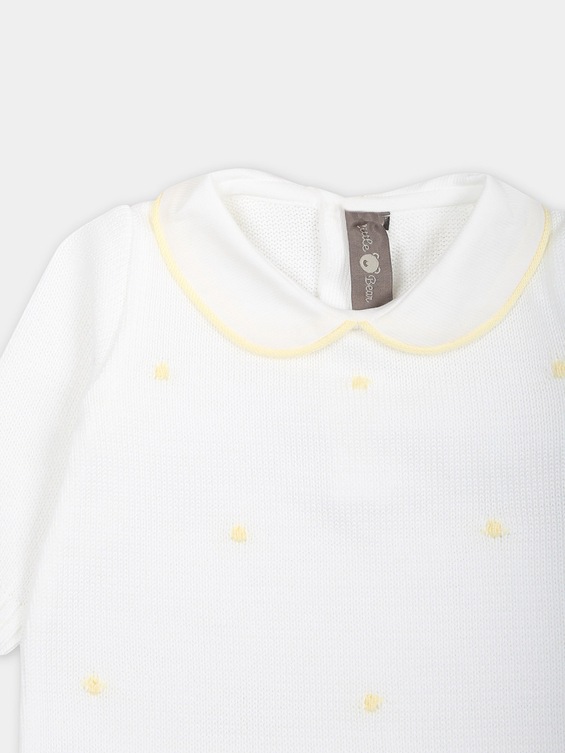 Tutina bianca per neonati,Little Bear,8113 BIANCO/GIALLO