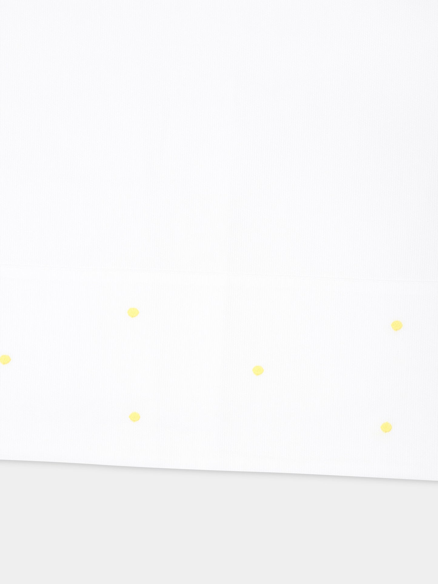 Lenzuolo bianco per neonati con pois gialli,Little Bear,2040 BIANCO/GIALLO