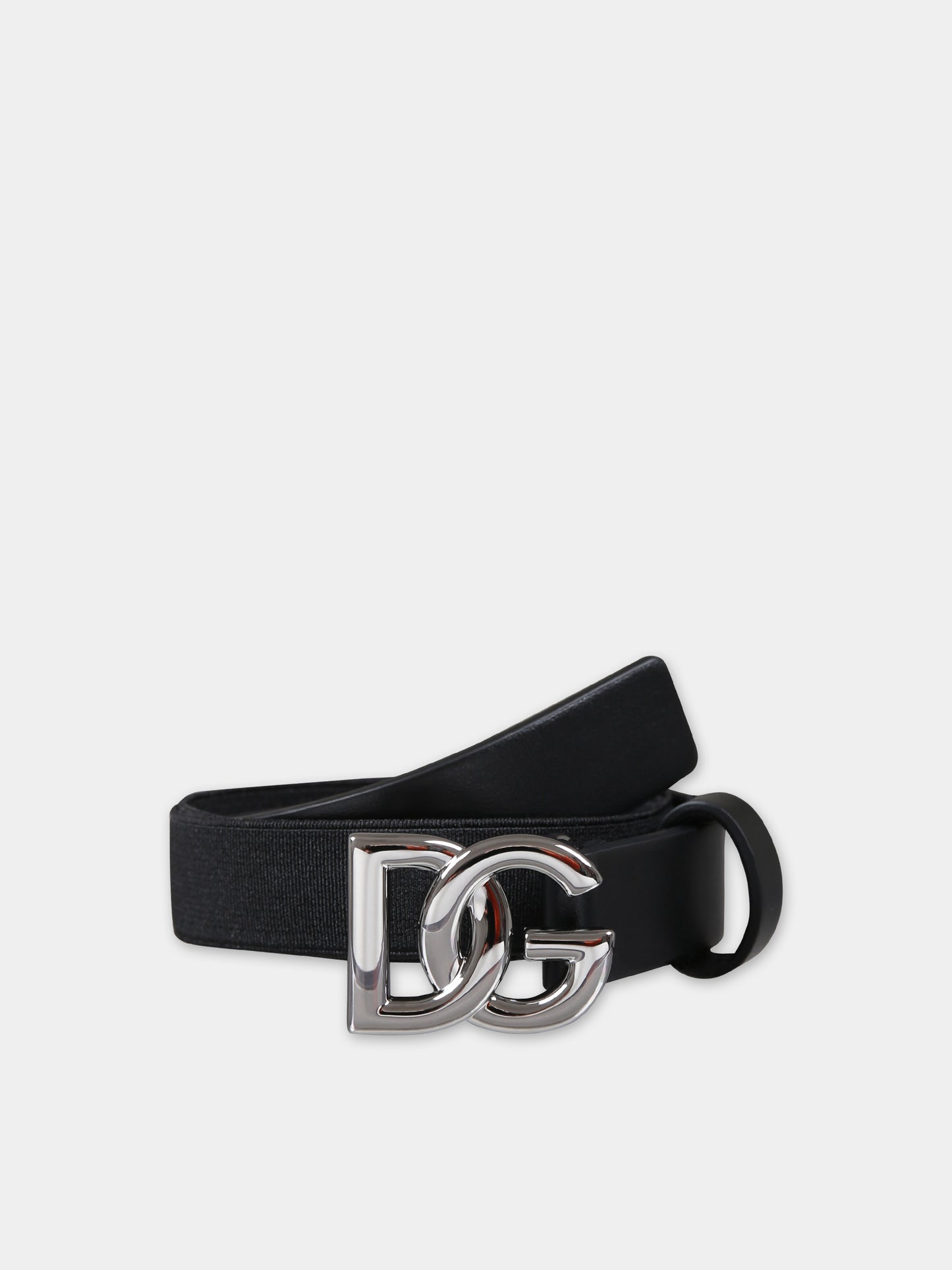 Cintura nera per bambini con logo,Dolce & Gabbana Kids,EC0076 AQ616 80999