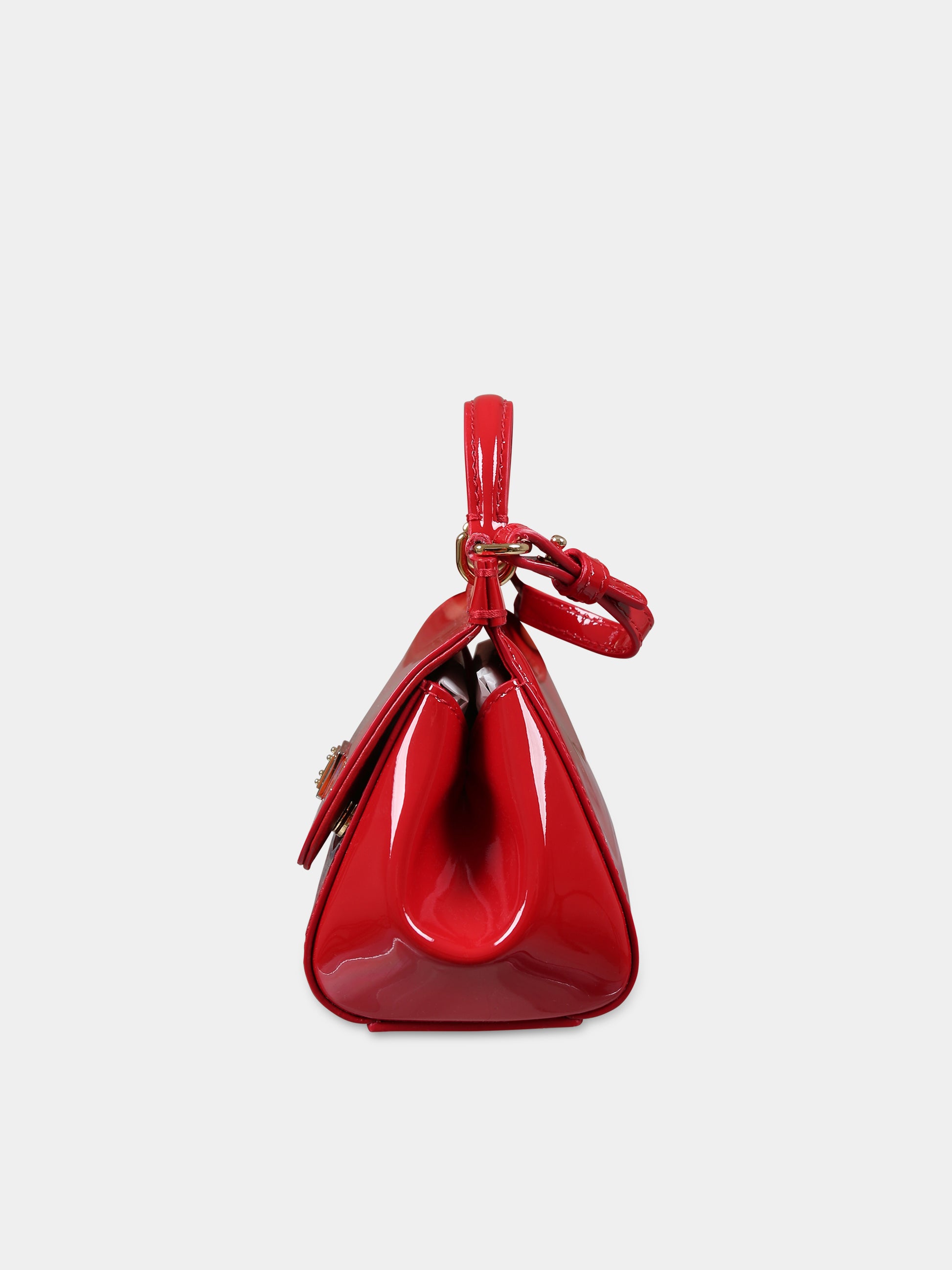 Borsa rossa per bambina con logo,Dolce & Gabbana Kids,EB0003 A1067 87124