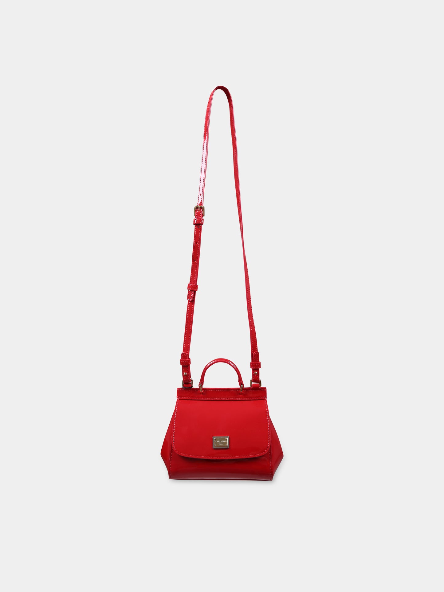 Borsa rossa per bambina con logo,Dolce & Gabbana Kids,EB0003 A1067 87124