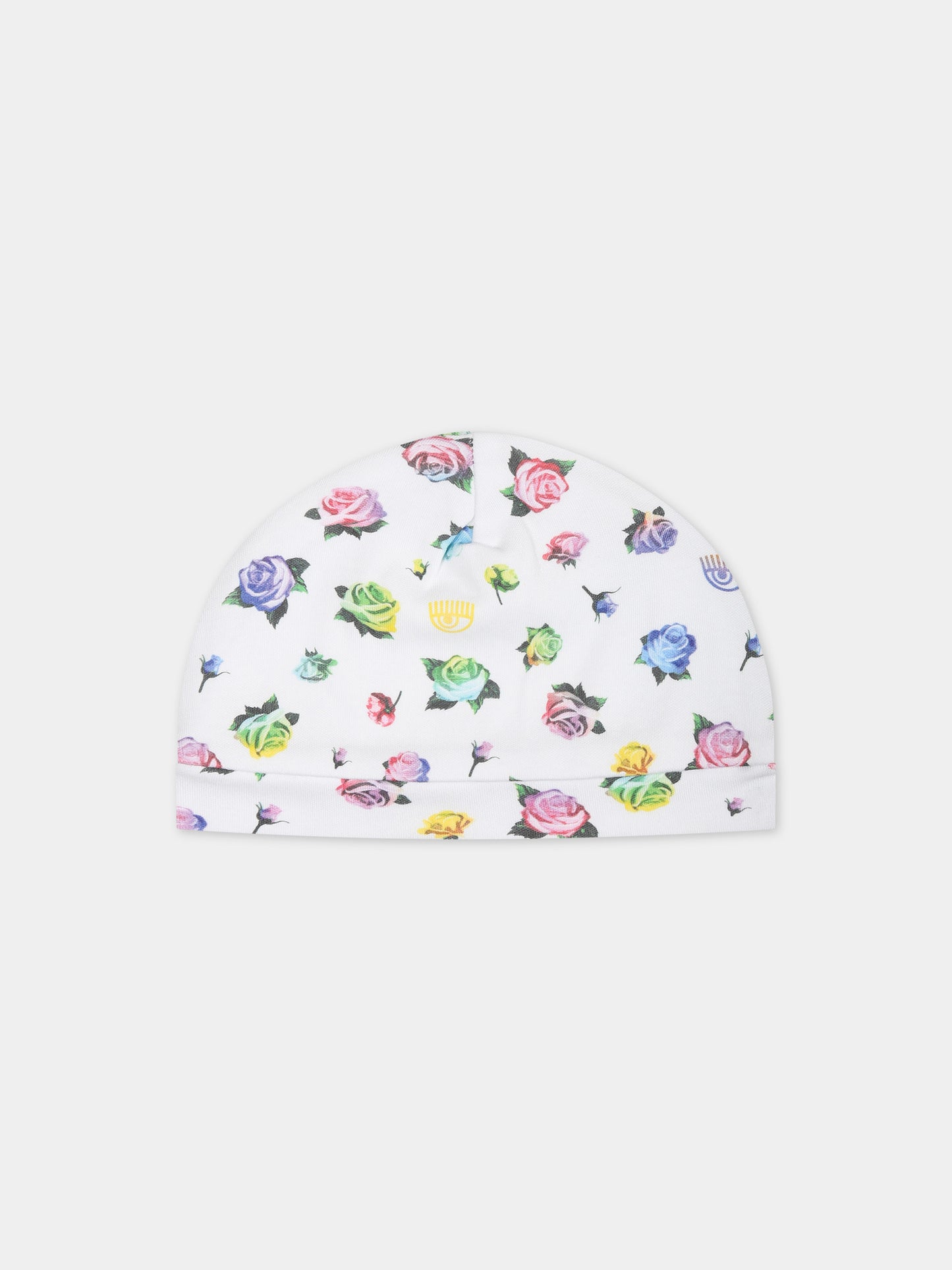 Tutina rosa per neonata con eyes flirting e rose multicolor,Chiara Ferragni Collection,55C500 3001 9984