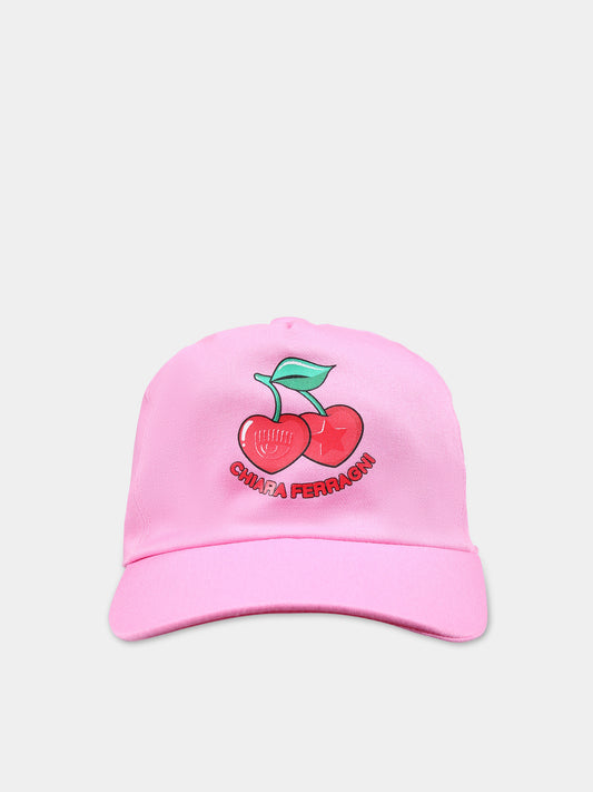 Cappello con visiera rosa per neonata,Chiara Ferragni Collection,59C002 3083 090F