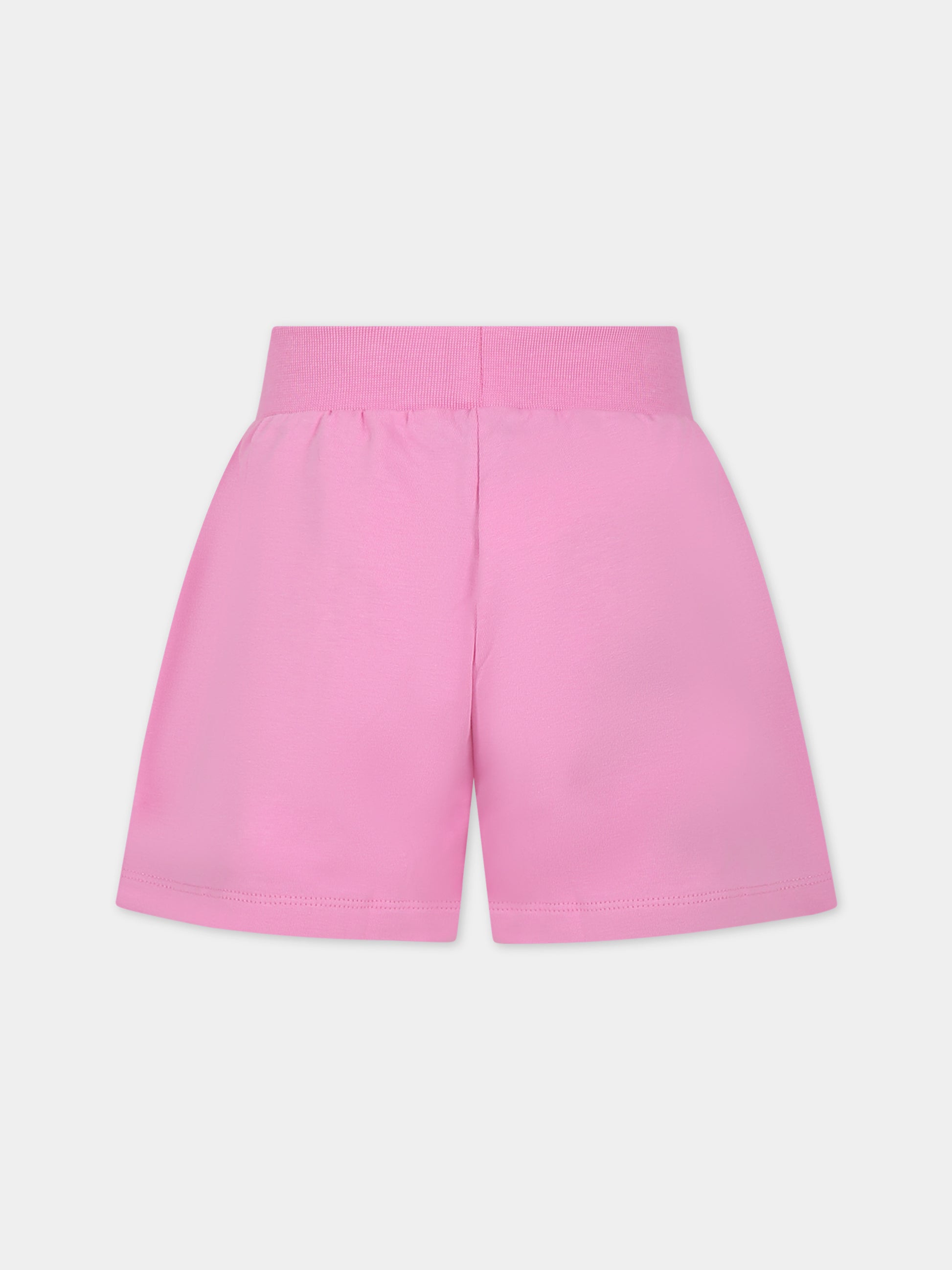 Shorts fucsia per bambina con ciliegie,Chiara Ferragni Collection,59C406 3002 093F