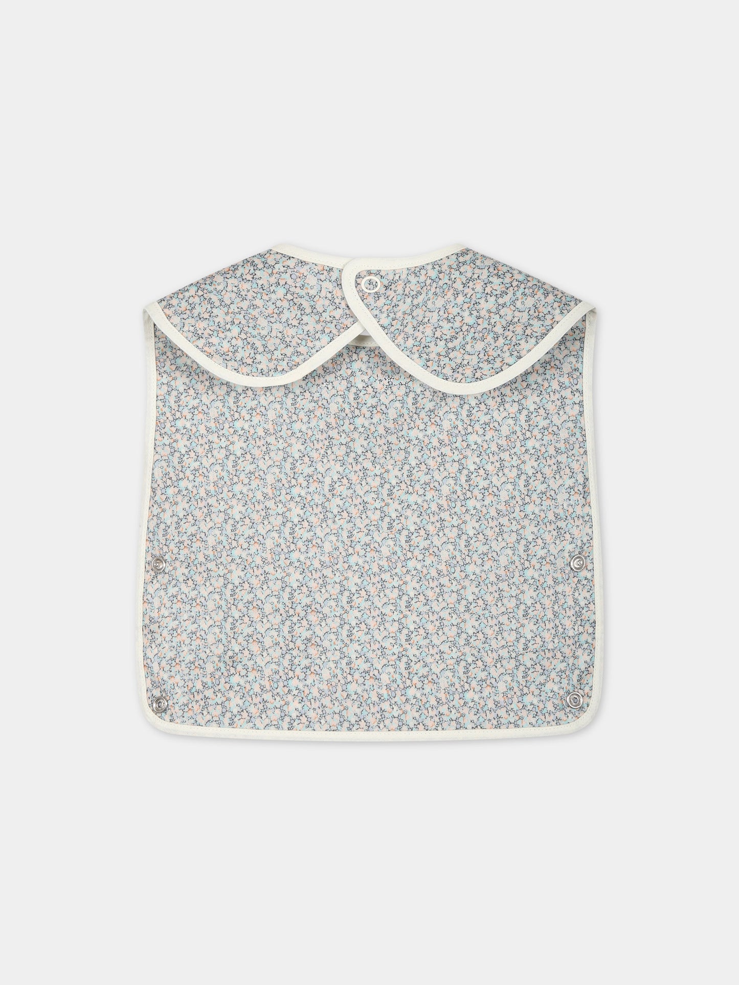 Bavaglino celeste per neonati con stampa fiori,Bonpoint,S04OACW00002 610B