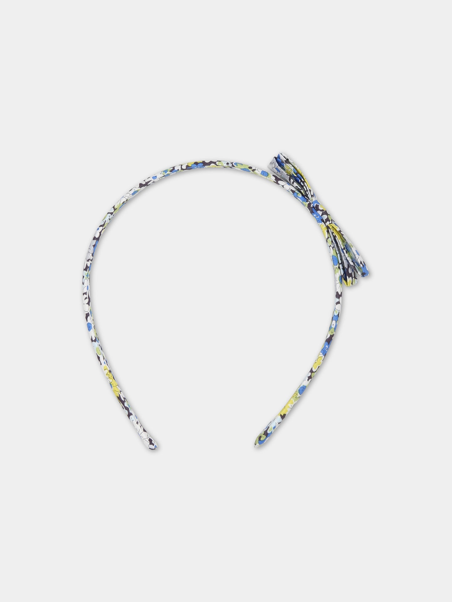 Cerchietto celeste per bambina con stampa floreale,Bonpoint,S04GHAW00011 515