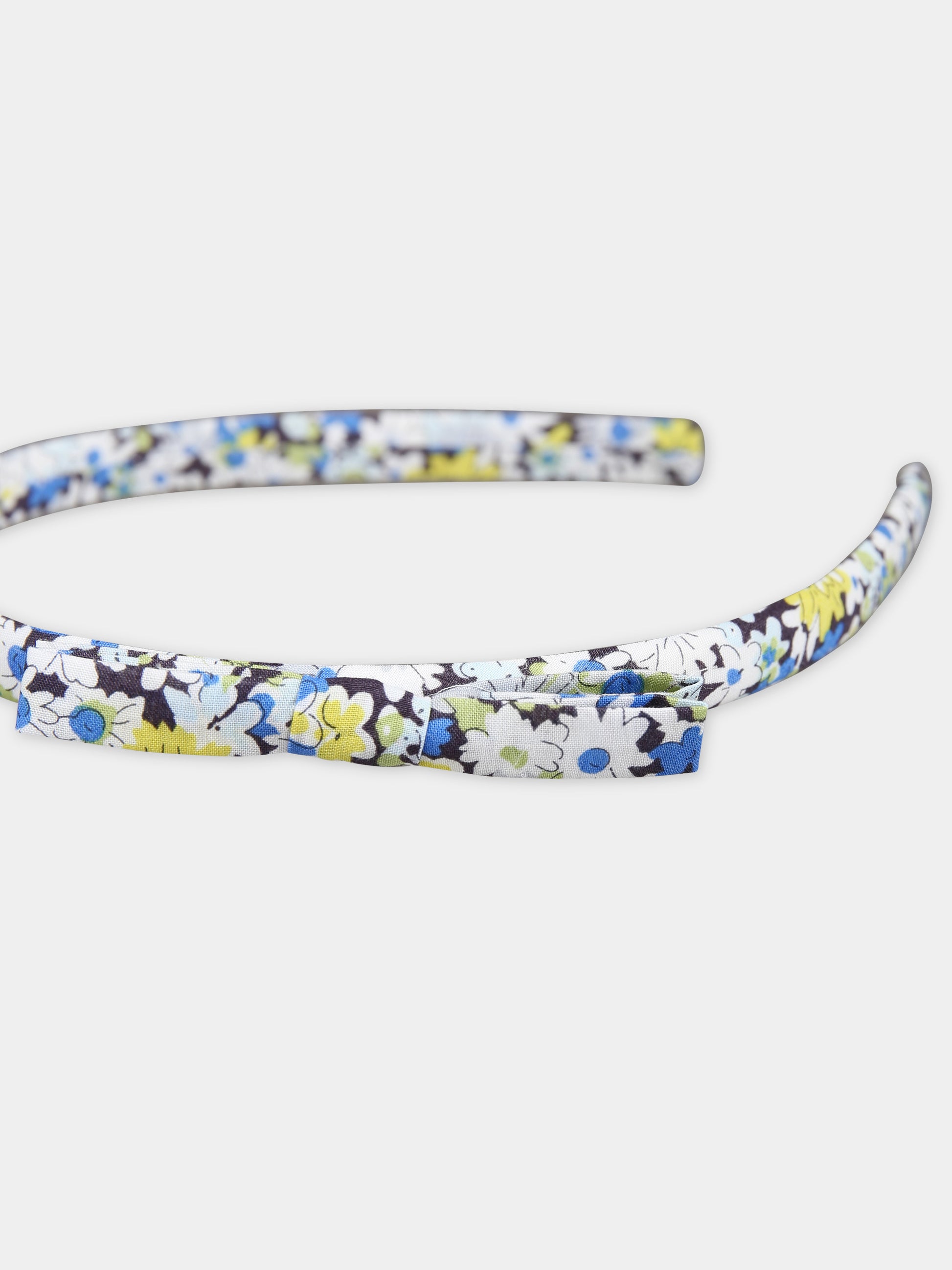 Cerchietto celeste per bambina con stampa floreale,Bonpoint,S04GHAW00011 515