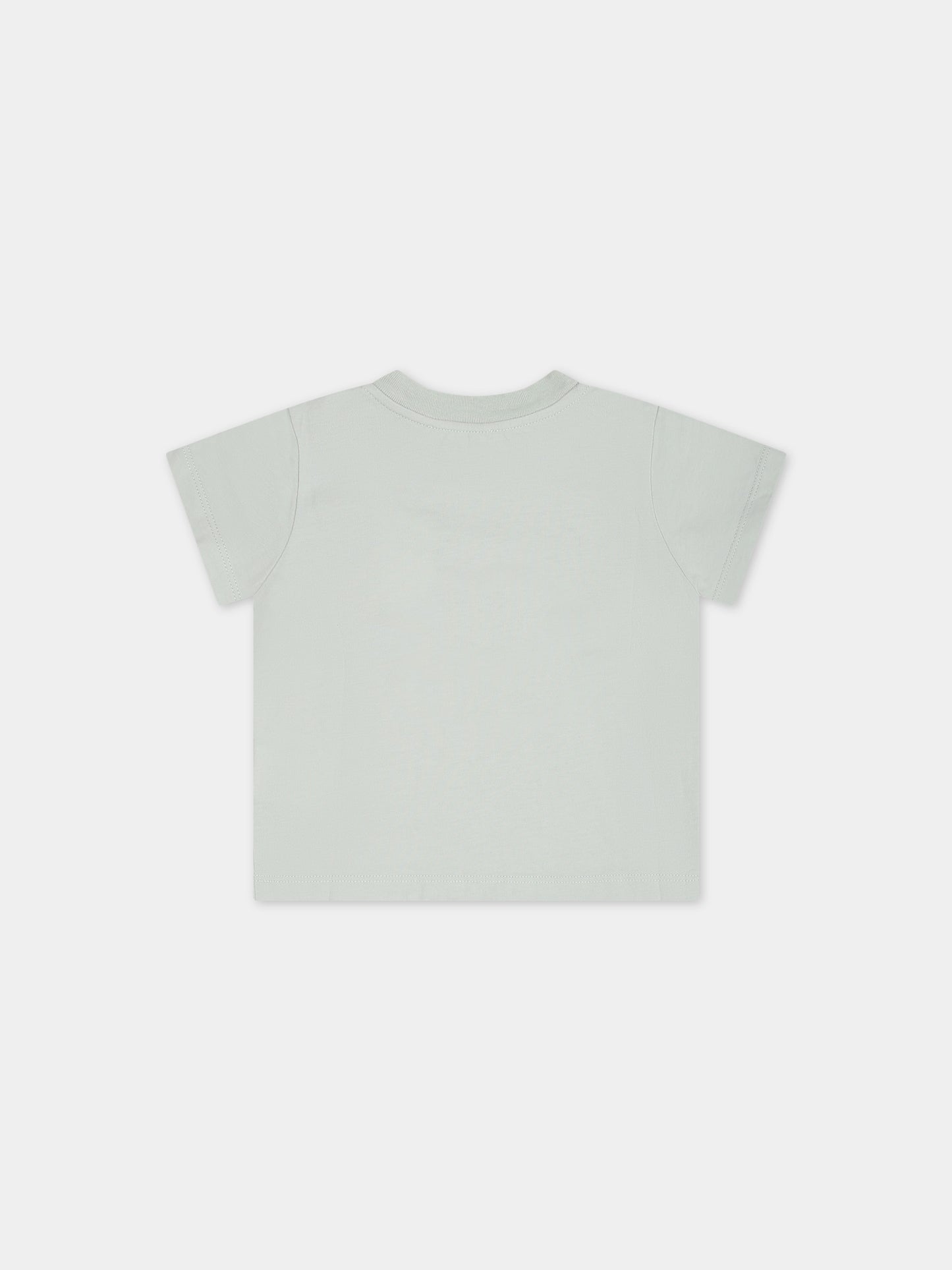 T-shirt verde per neonati con logo,Bonpoint,S04YTSK00007 141B