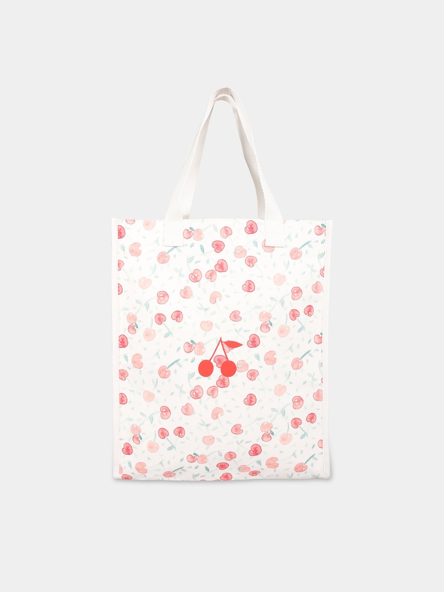 Borsa avorio per bambina con iconiche ciliegie,Bonpoint,S04GBAW00009 002