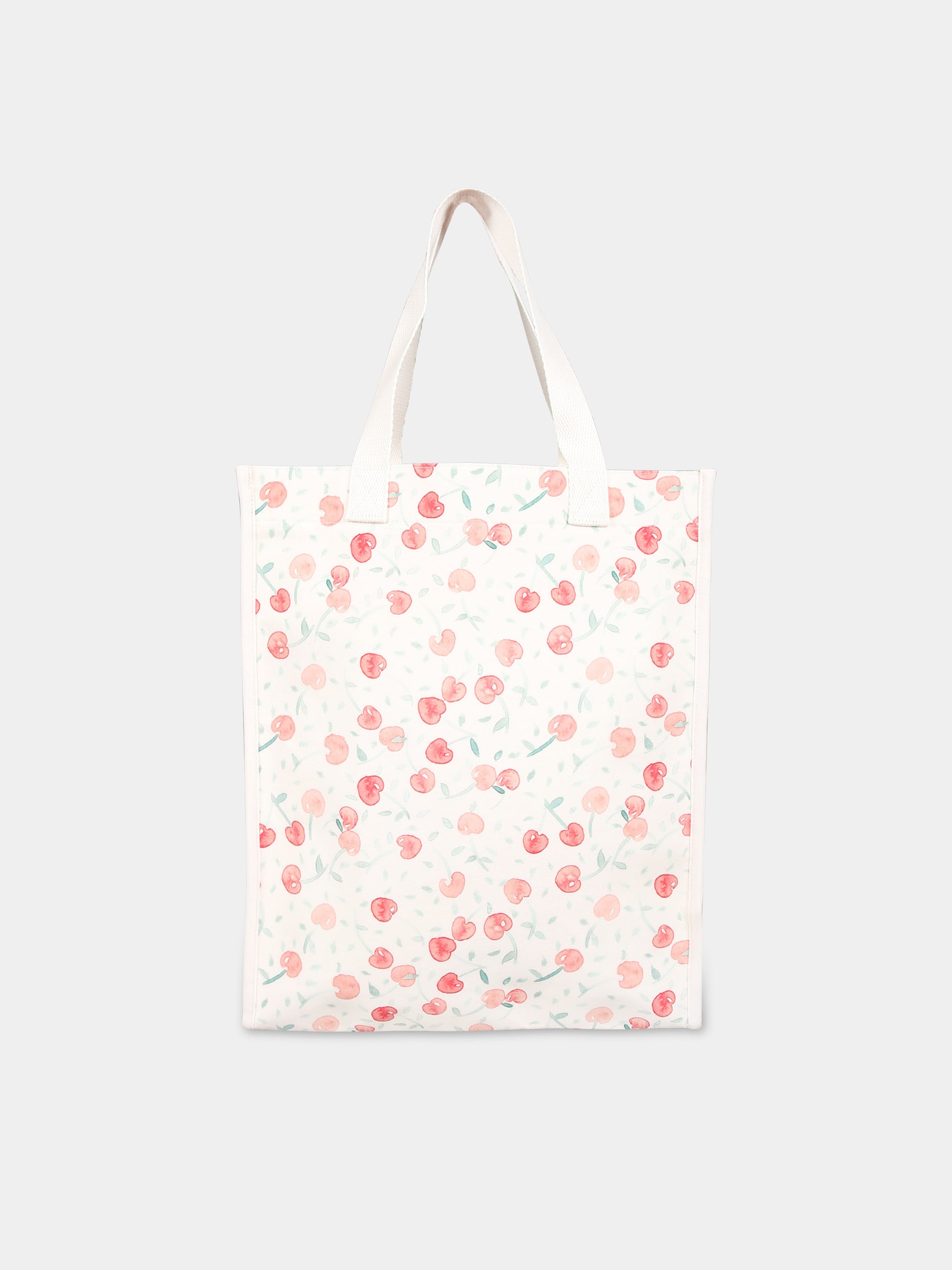Borsa avorio per bambina con iconiche ciliegie,Bonpoint,S04GBAW00009 002