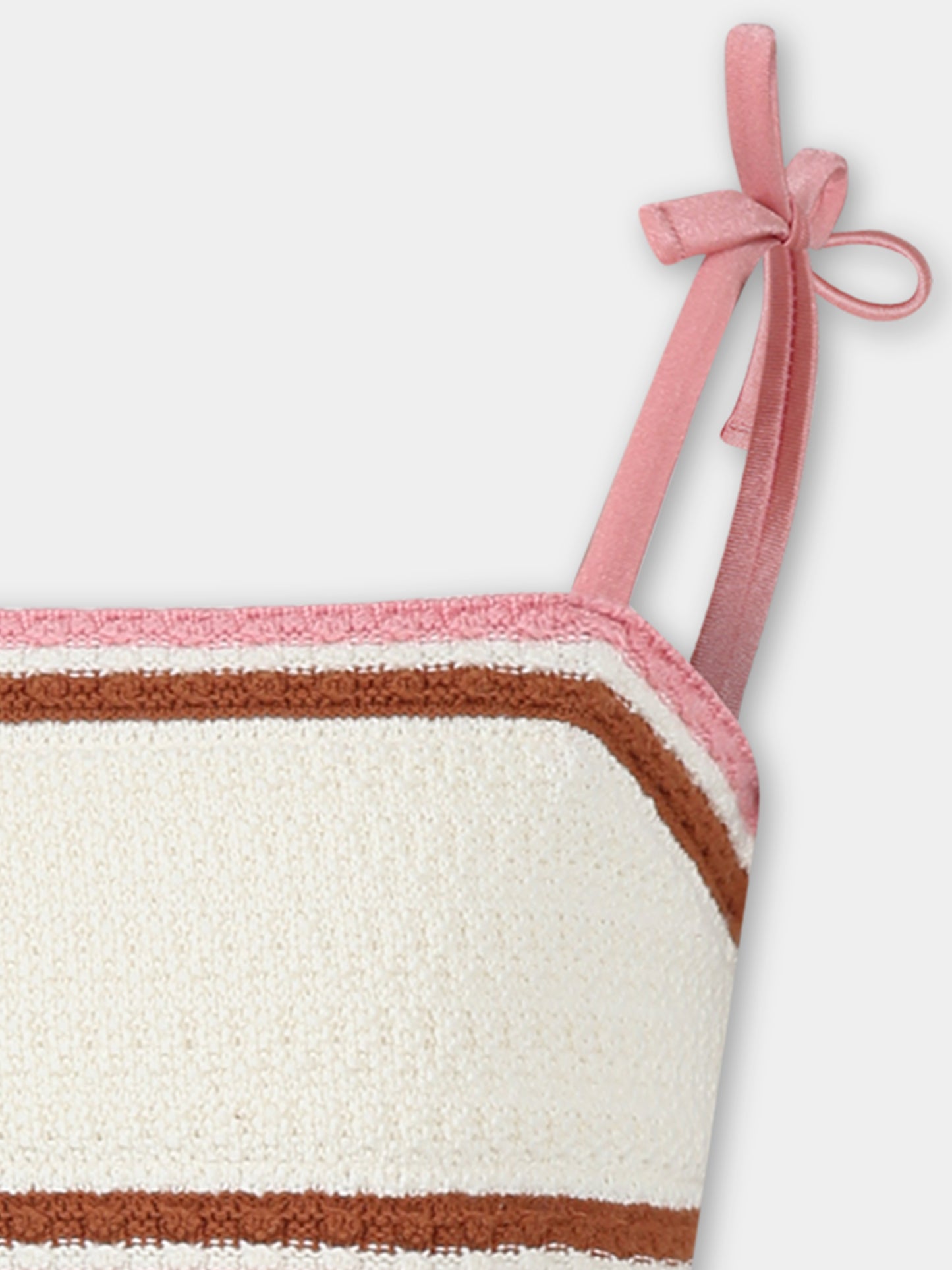 Bikini avorio per bambina con stampa floreale,Zimmermann,9003WRS242 CREAM FLORAL