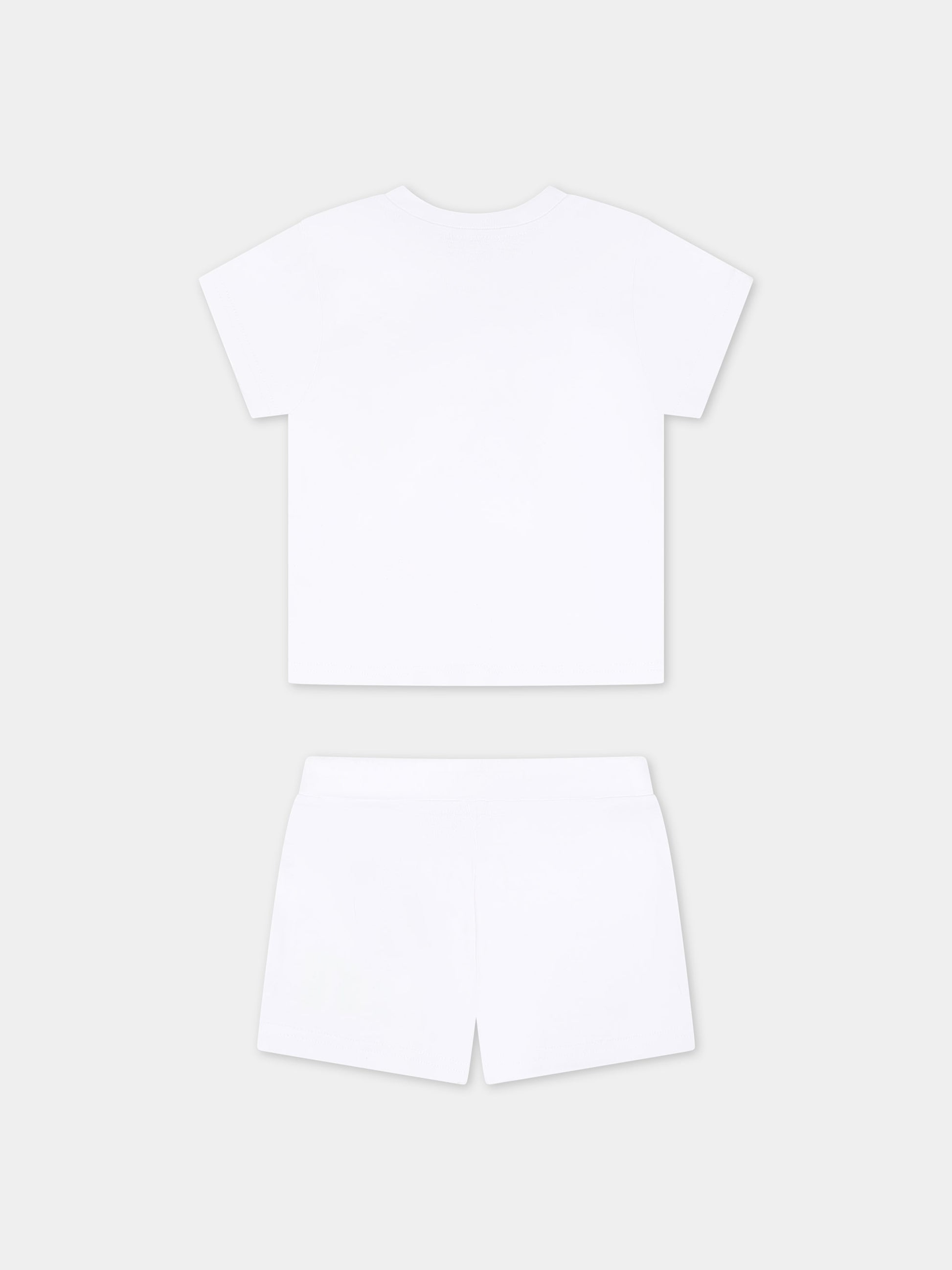 Completo sportivo bianco per neonato con logo,Dsquared2,DQ2395 D0A8U D2S8B DQ10Y