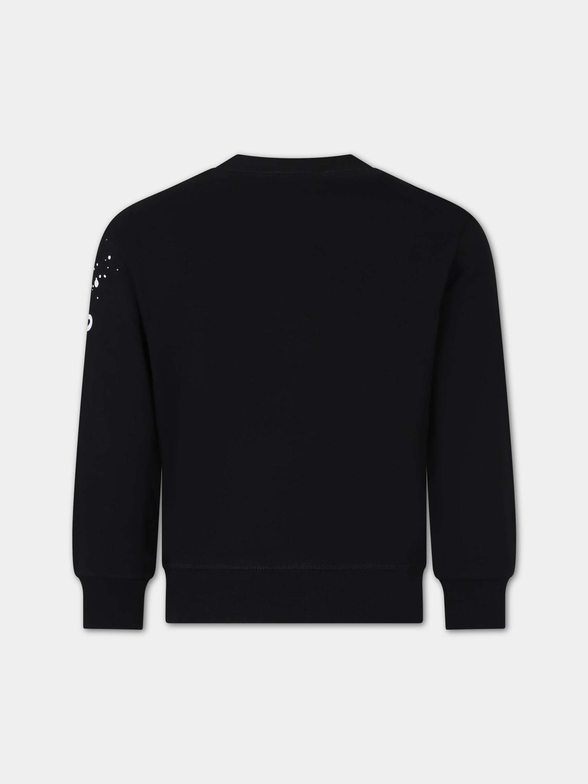 Felpa nera per bambino con logo,Dsquared2,DQ2424 D009B D2S818U DQ900