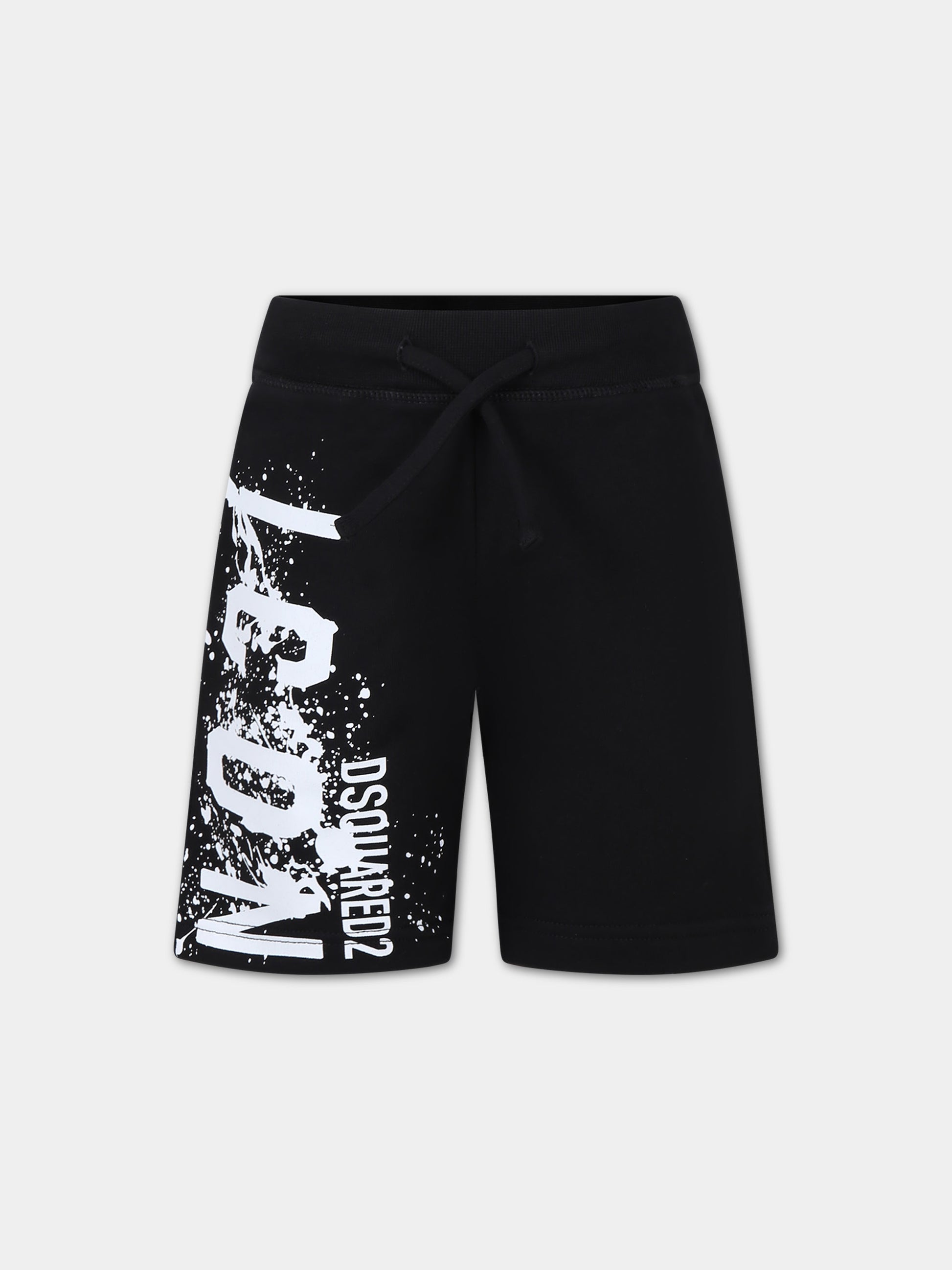 Shorts sportivo  nero per bambino,Dsquared2,DQ2425 D009B D2P729U DQ900
