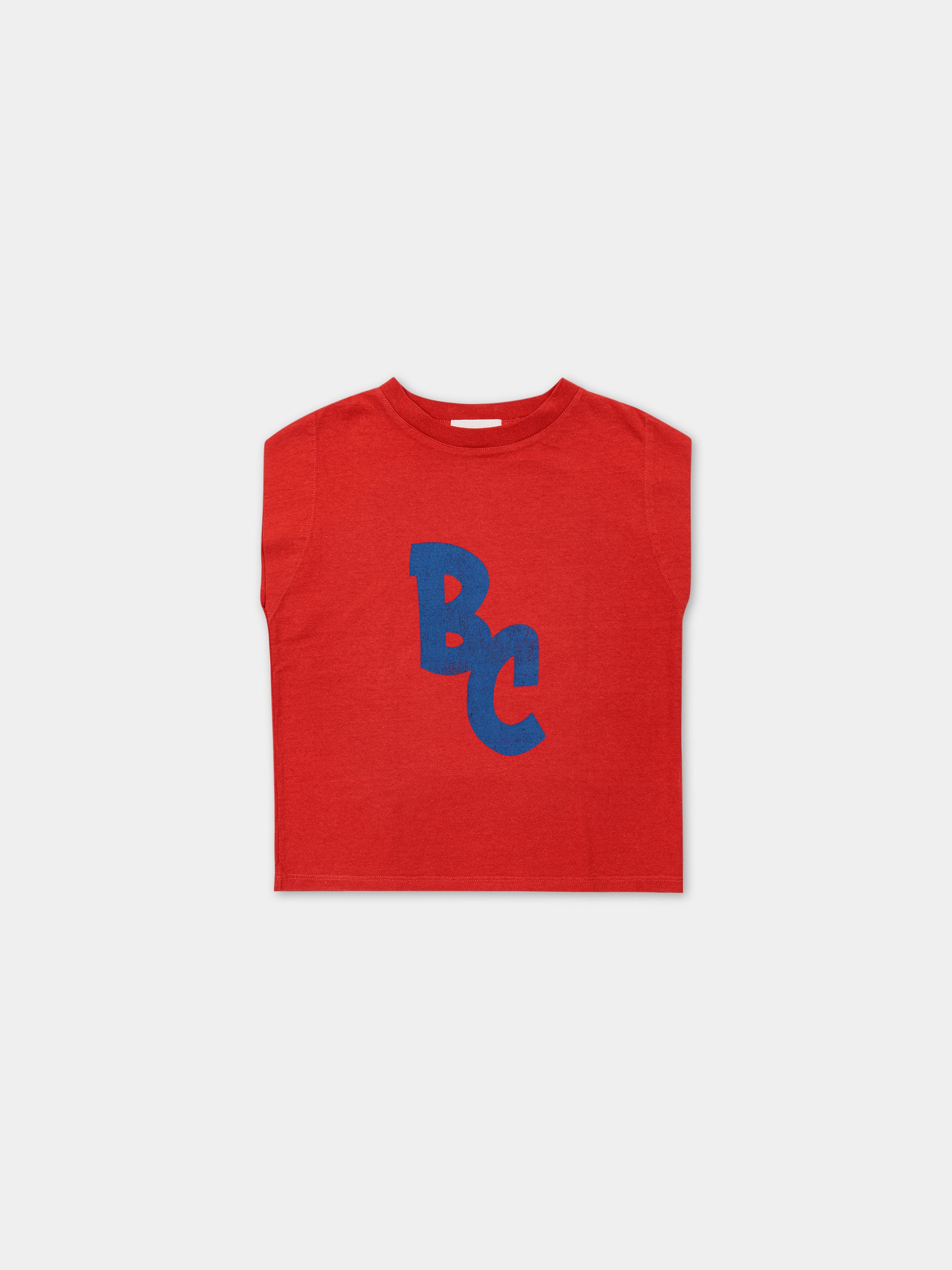 Canotta rossa per bambini con logo,Bobo Choses,124AC026