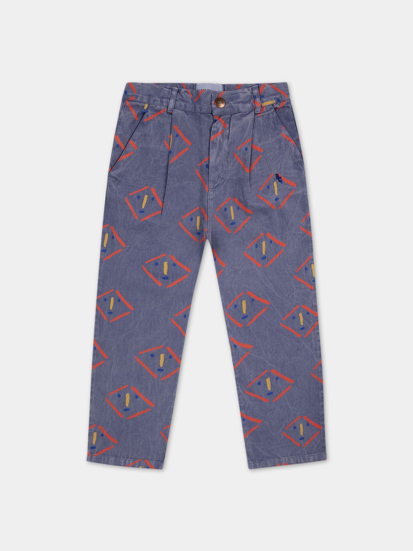 Pantaloni viola per bambini fantasia multicolor,Bobo Choses,124AC114