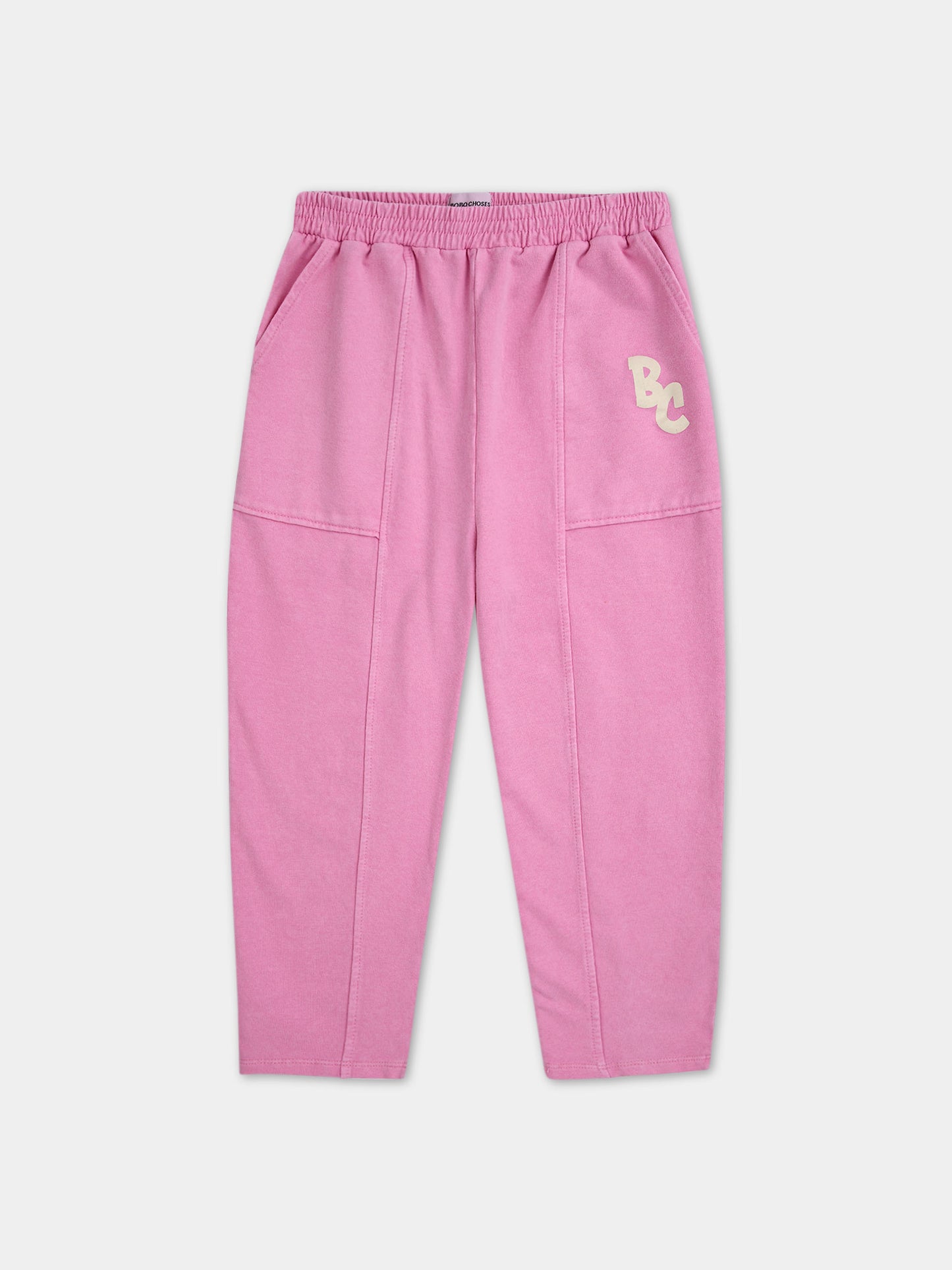 Pantaloni rosa per bambina con logo,Bobo Choses,124AC104